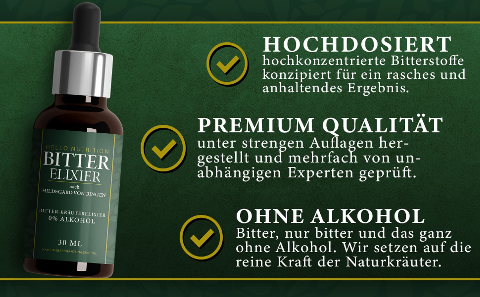 Hello Nutrition® | Bitter Elixier | Tropfen