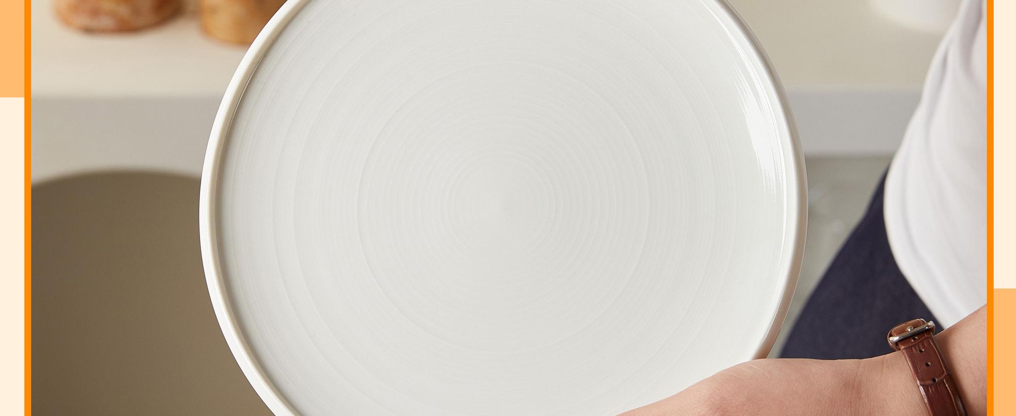 Teller set 4er Ø21,8 cm Kuchenteller Frühstücksteller Essteller Keramik Flachteller set für 4 Personen Plate Mikrowellen- und Spülmaschinenfest