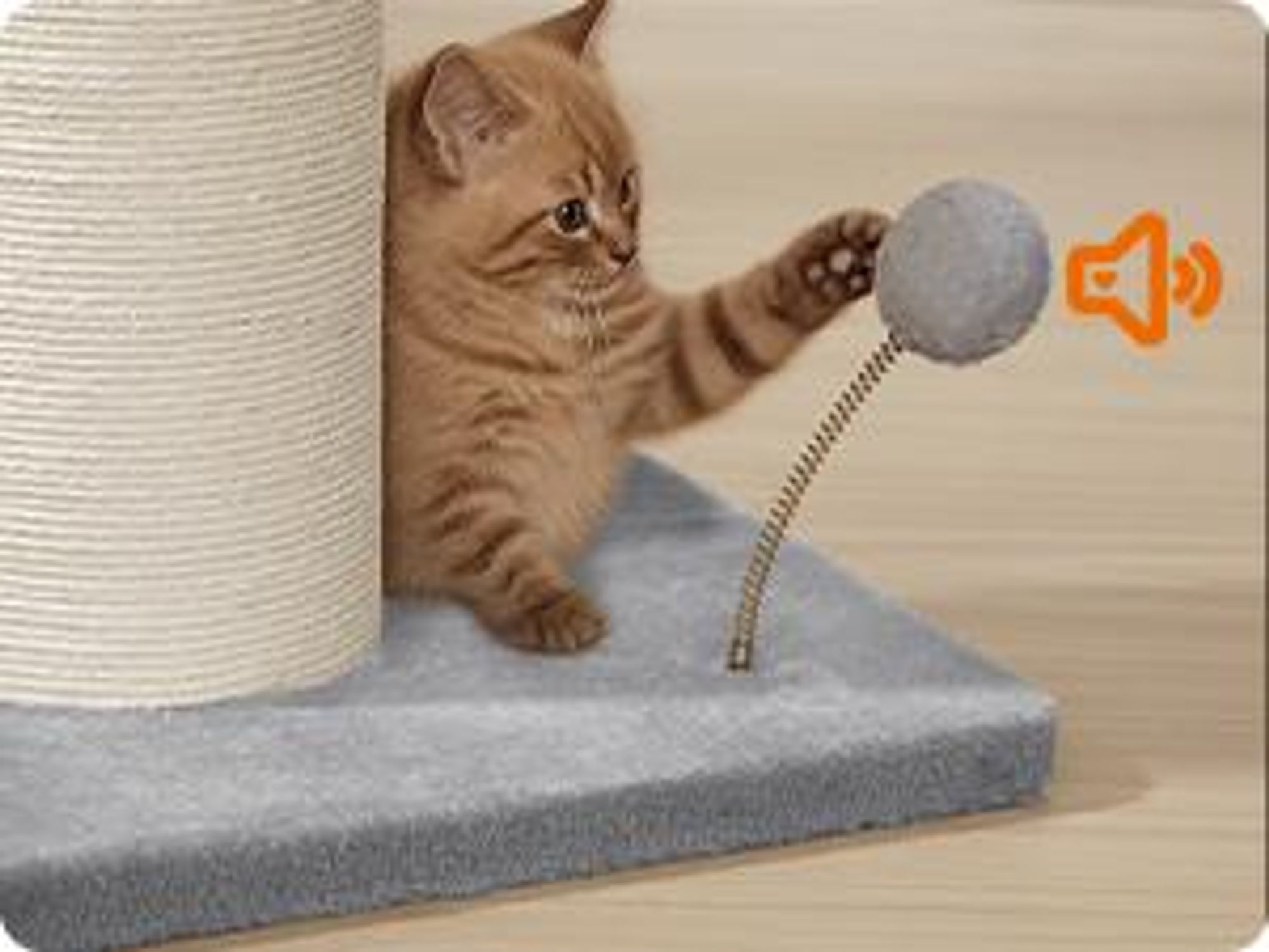 Feandrea Kratzbaum, Kratzsäule, 17 cm dicker Stamm, Kratzstamm auch für große Katzen wie Maine-Coon-Katze