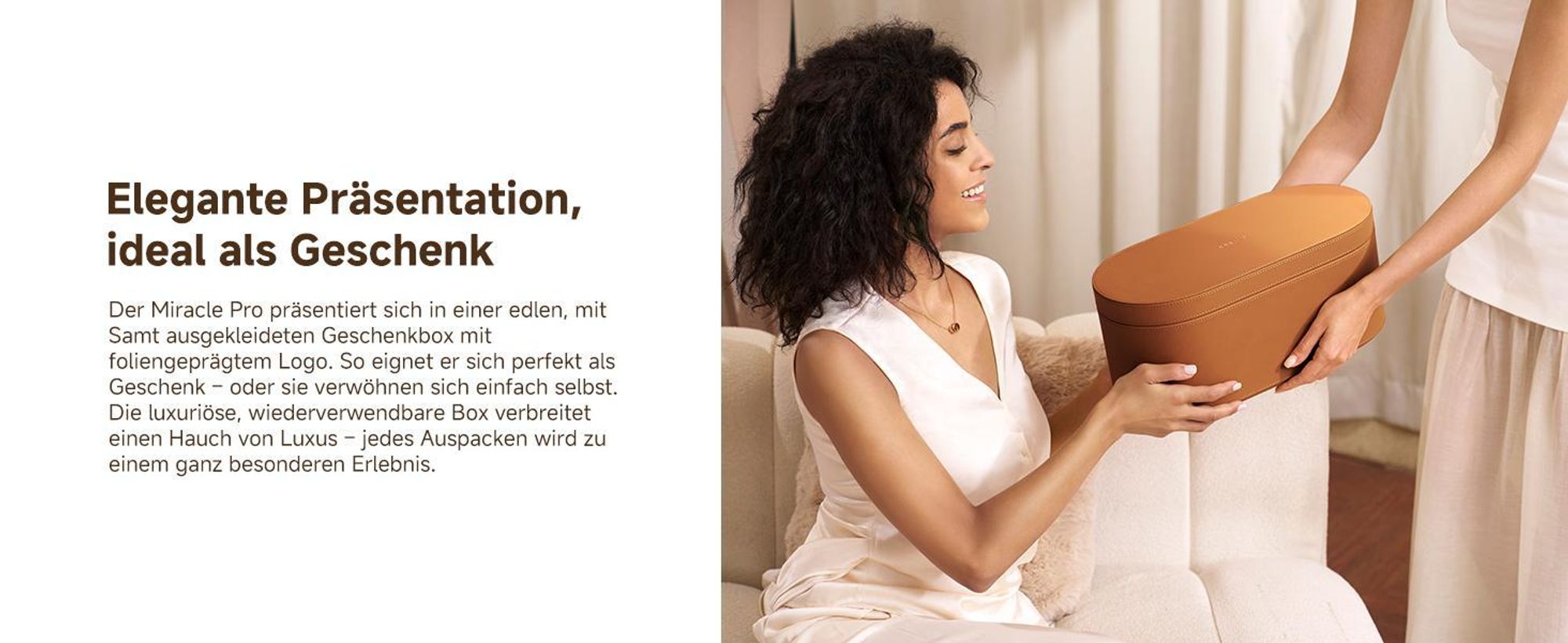 Dreame Miracle Pro Haartrockner,Rotlicht-Kopfhautpflege,Haarpflege mit negativen Ionen,130K U/min,4 Temperaturstufen,2 Gebläsestufen,Ledergriff,Gold