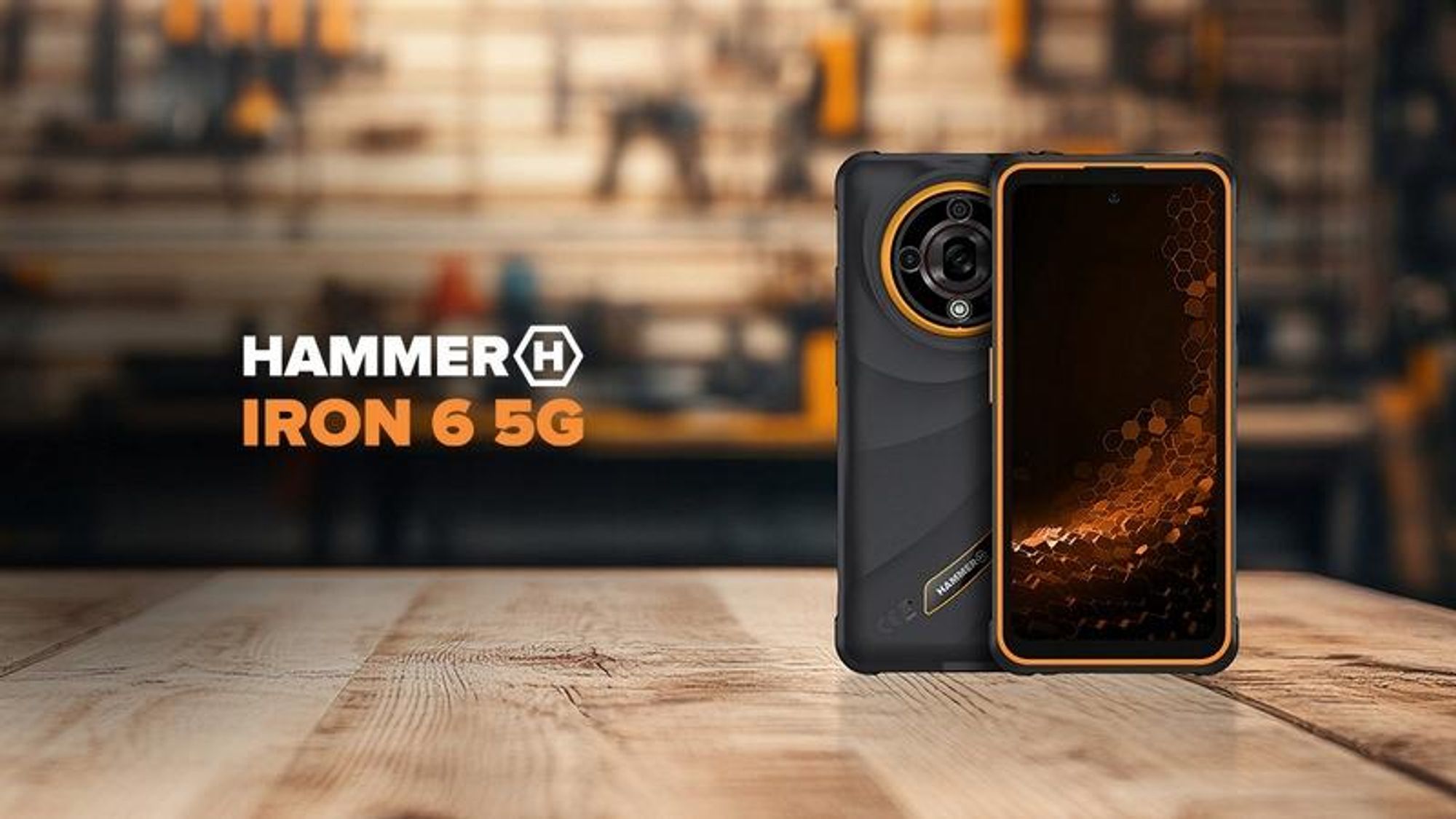 HAMMER IRON 6 5G 8/256 GB – robustes, wasserdichtes Smartphone mit Nachtsichtfunktion 6050-mAh-Akku