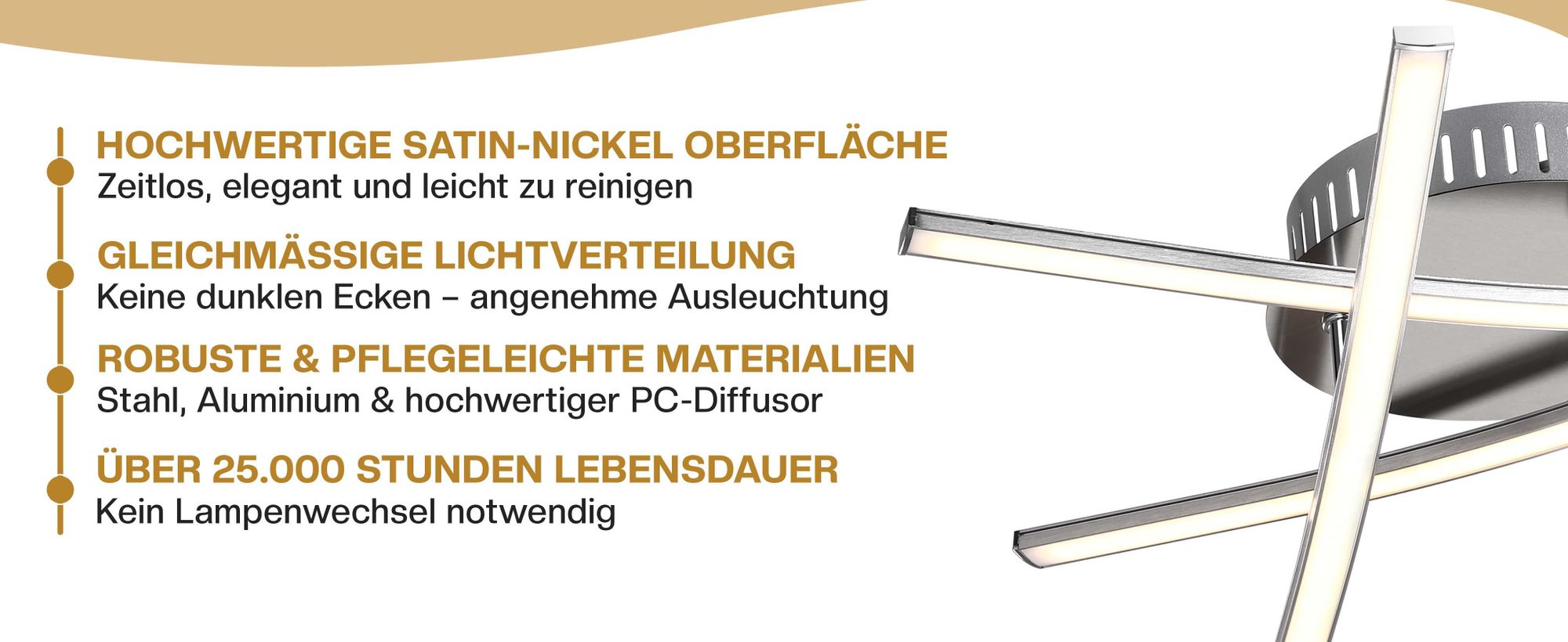 MONZANA® LED Deckenlampe 2 Flammig Schwenkbar 7W Matt Warmweiß Montagematerial Wohnzimmer Schlafzimmer Büro Flur Deckenleuchte Lampe Leuchte Silber