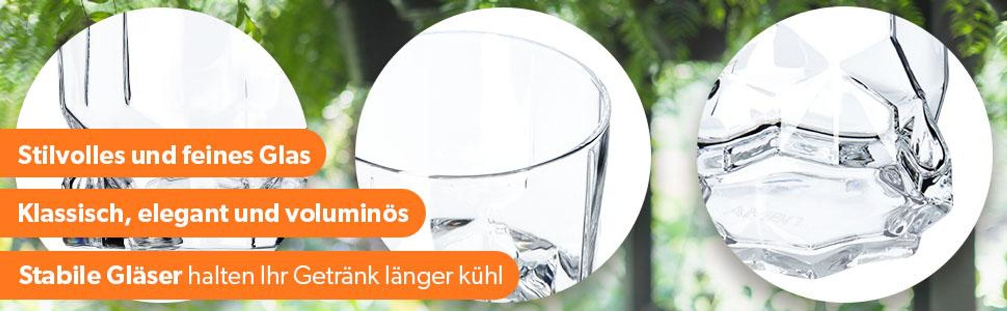 KADAX Trinkgläser, 6er Set, Wassergläser, Saftgläser aus Glas, Gläser für Wasser, Drink, Saft, Party, Garten, Universalgläser, Cocktailgläser, Getränkegläser, modernes Design (325ml, Niedrig)