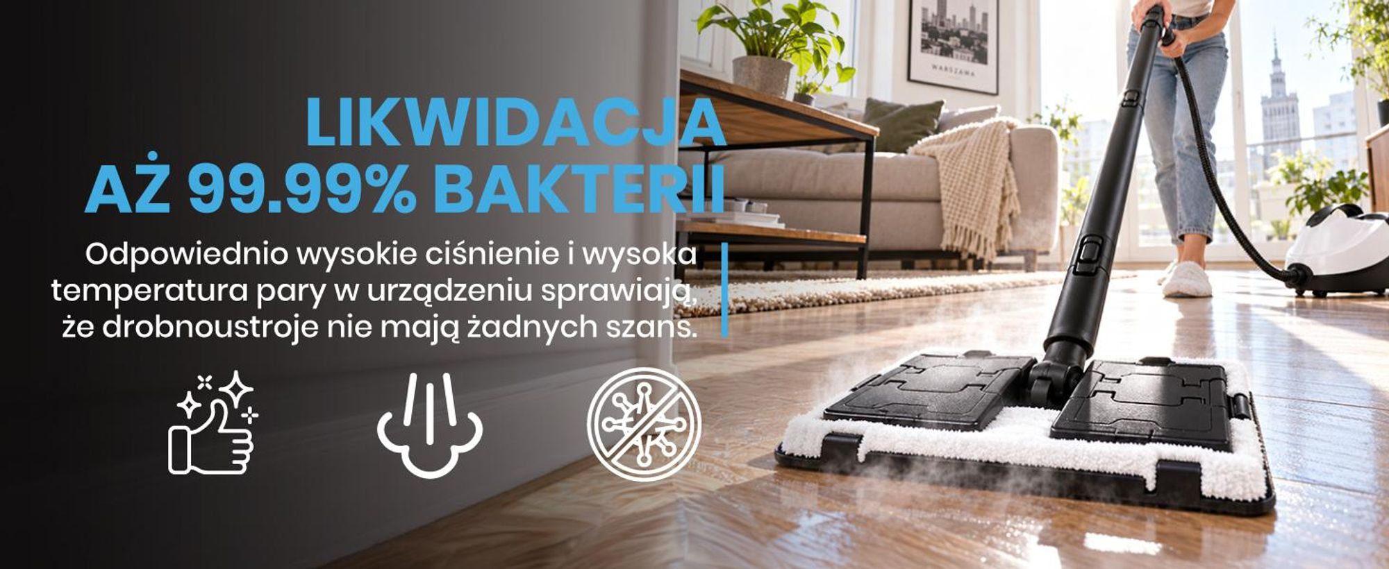 Myjka parowa czyścik parownica MalTec HDS6000W-PRO z akcesoriami, sterylizacja parowa, do okien, dywanów, podróg, 2000W