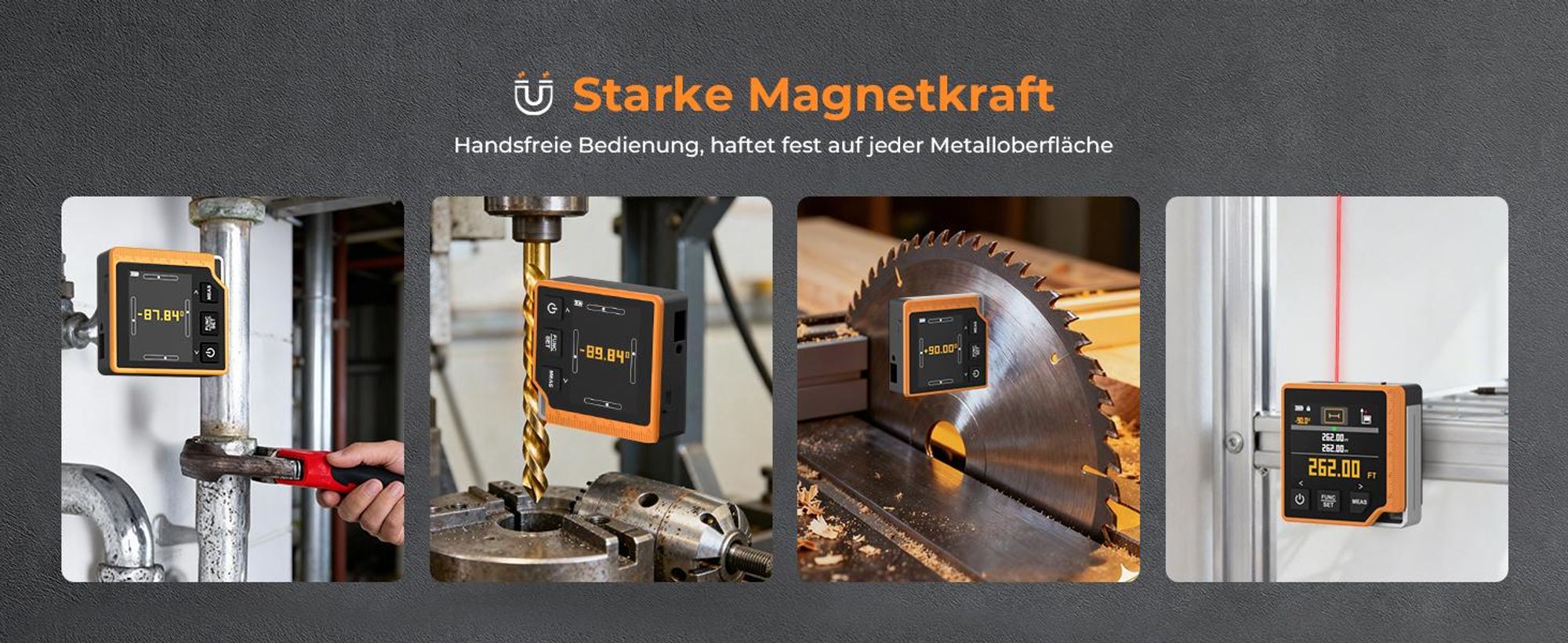 CIGMAN CD80 3-in-1 Laser-Entfernungsmesser 80m, Winkelmesser, USB-C Akku