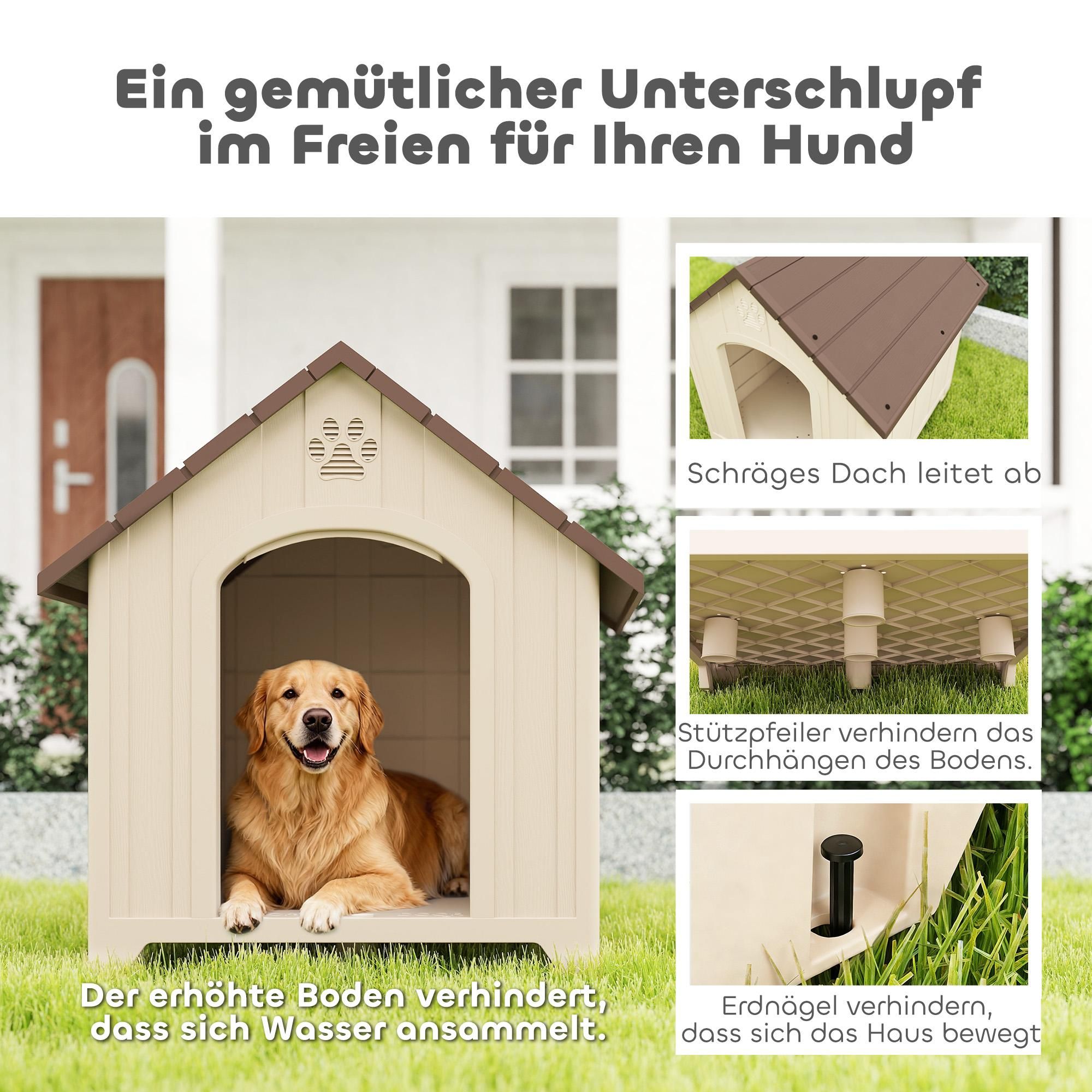 Hundehütte Labrador Außenbereich