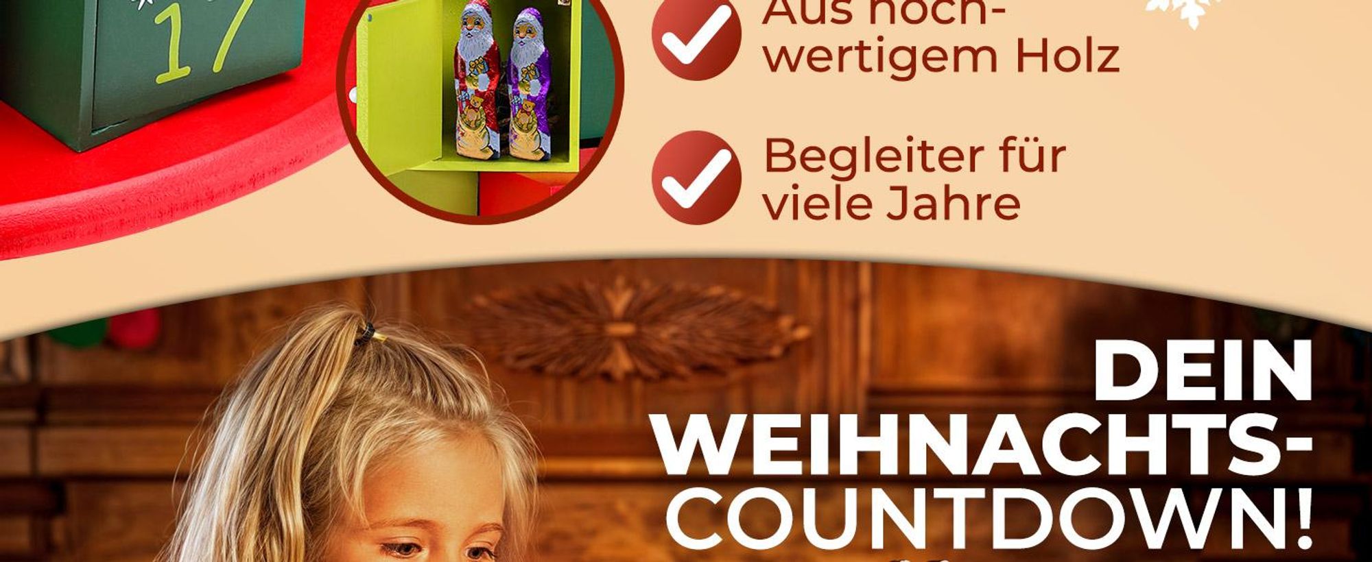 SPIELWERK Wiederverwendbarer Adventskalender Geschenkeberg XL Zum Befüllen