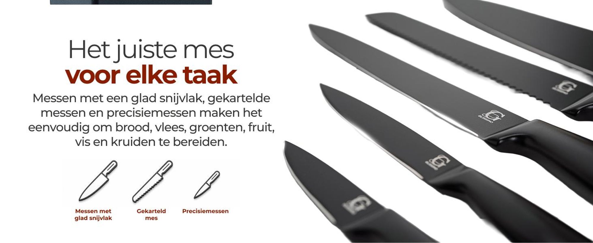 Glissimo Cookware - Messenblok – Ingebouwde Messenslijper – Magnetisch – Antislip