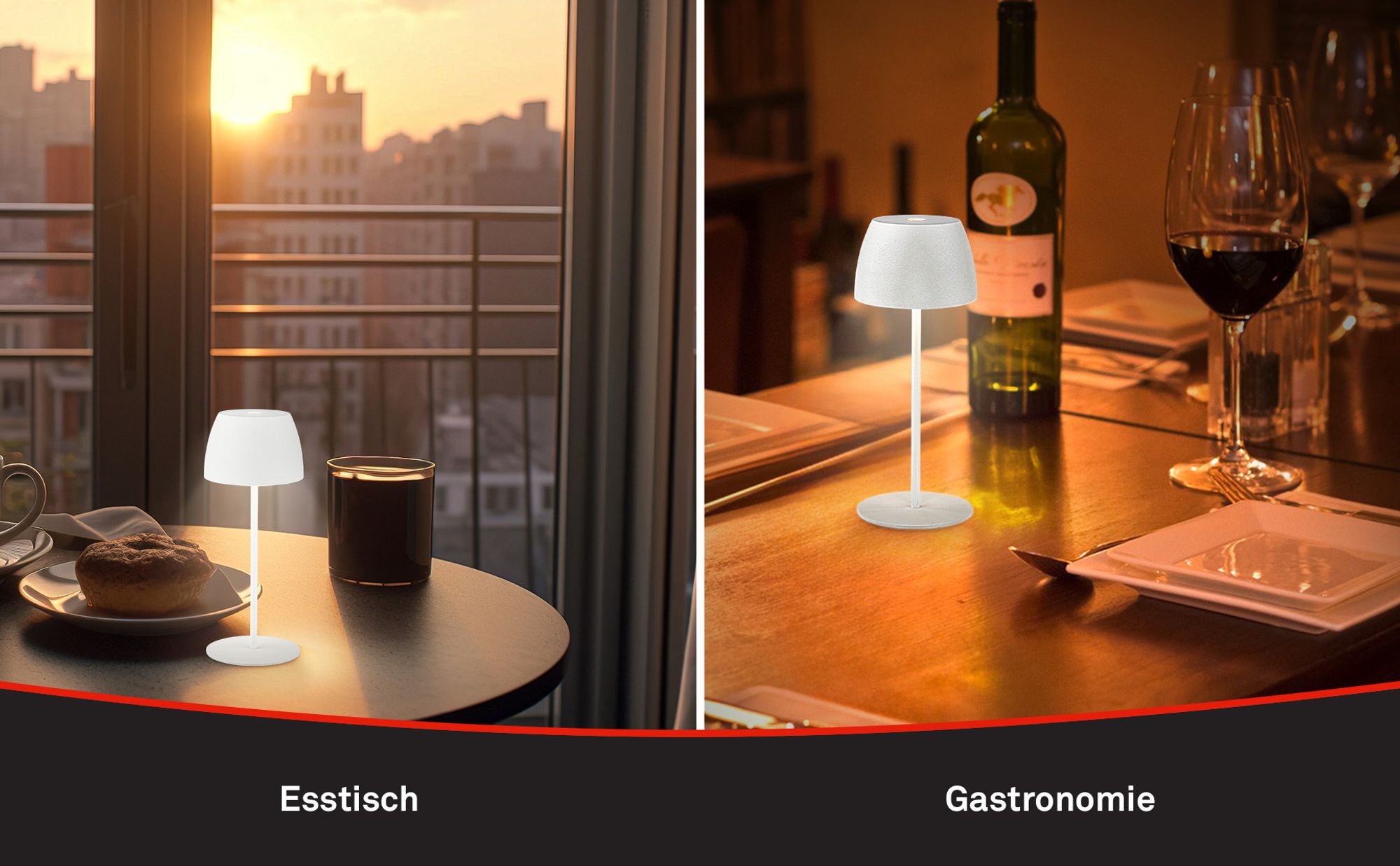 DiKa LED Akku-Tischleuchte Serina Mini Touch weiß 20 x 8 cm warmweiß