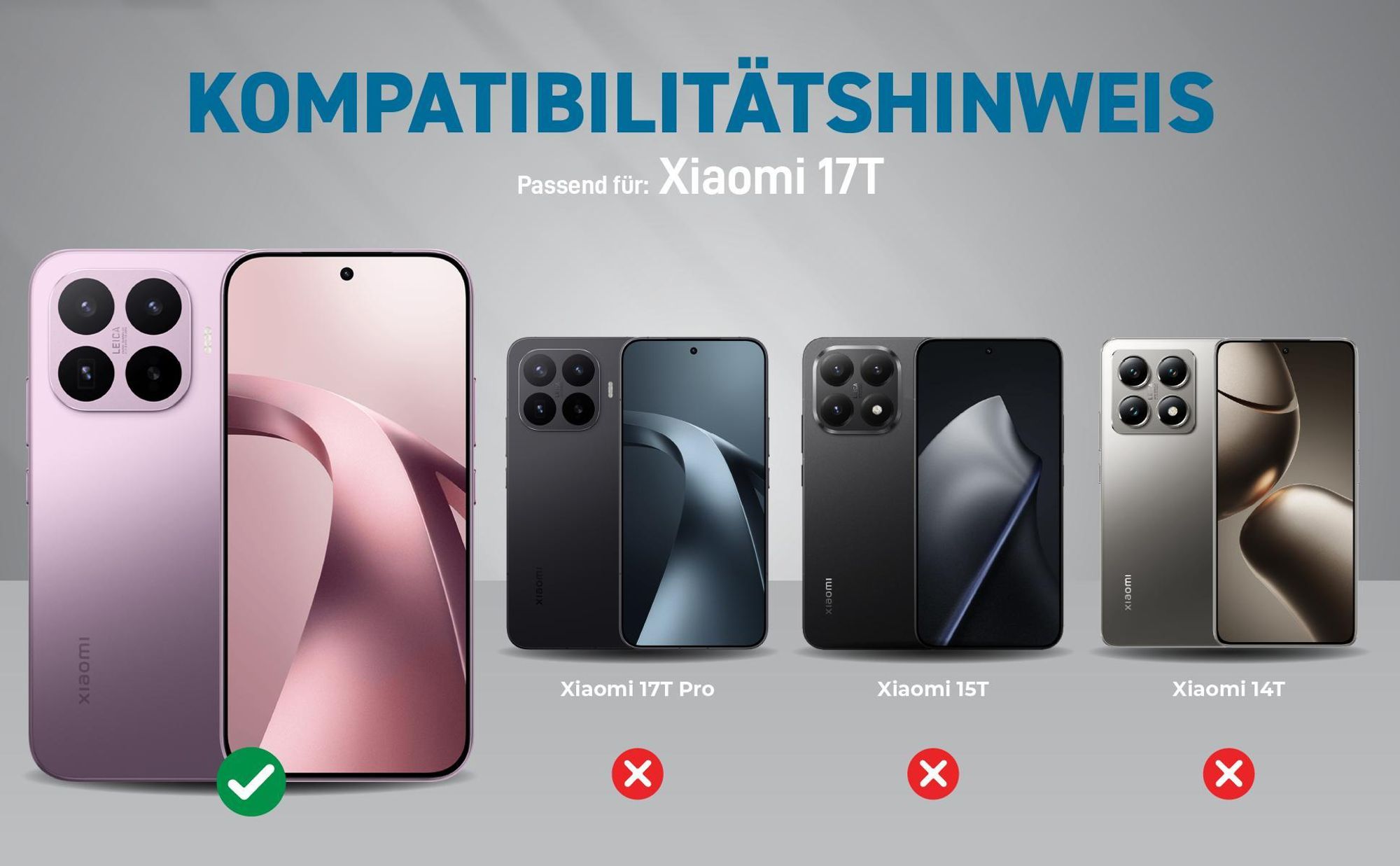 Kompatibilitätshinweise Hülle für Xiaomi 17T