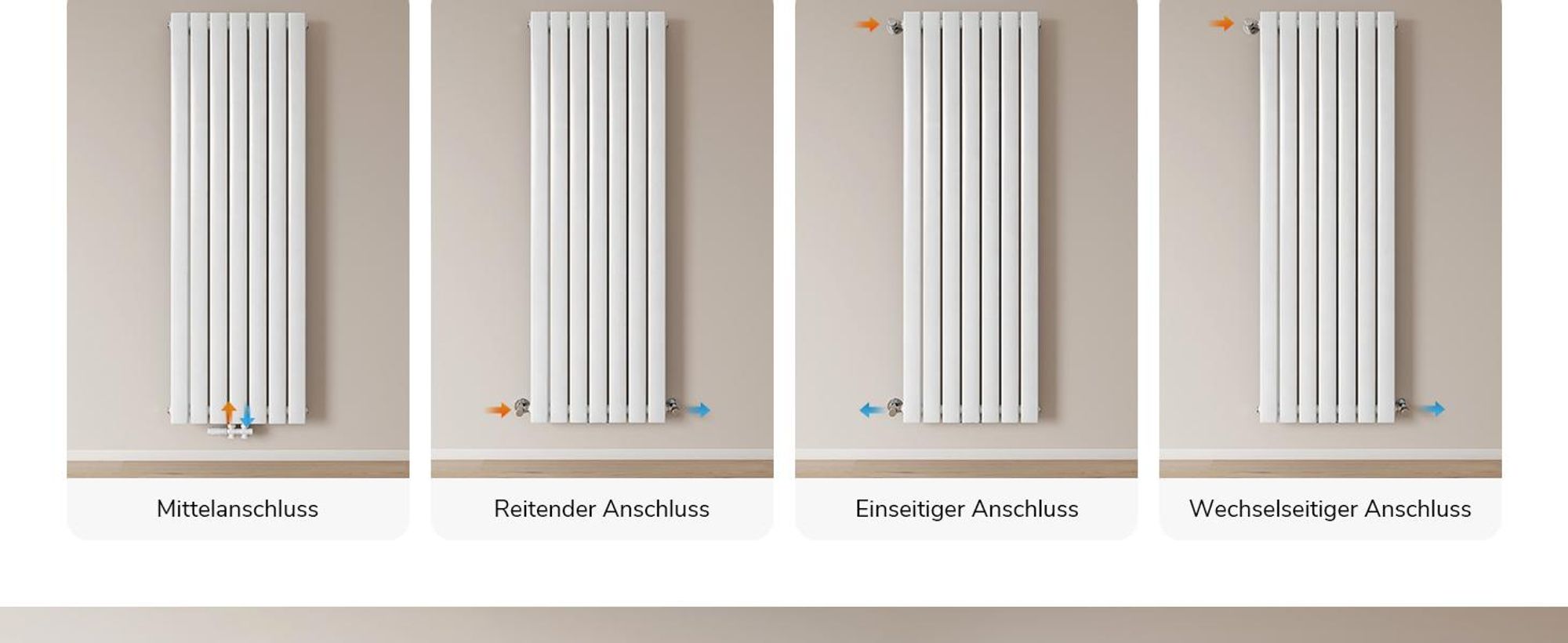 EMKE Heizkörper Flach 160 x 53,8 cm Einlagig 877 W Weiß Design Paneelheizkörper
