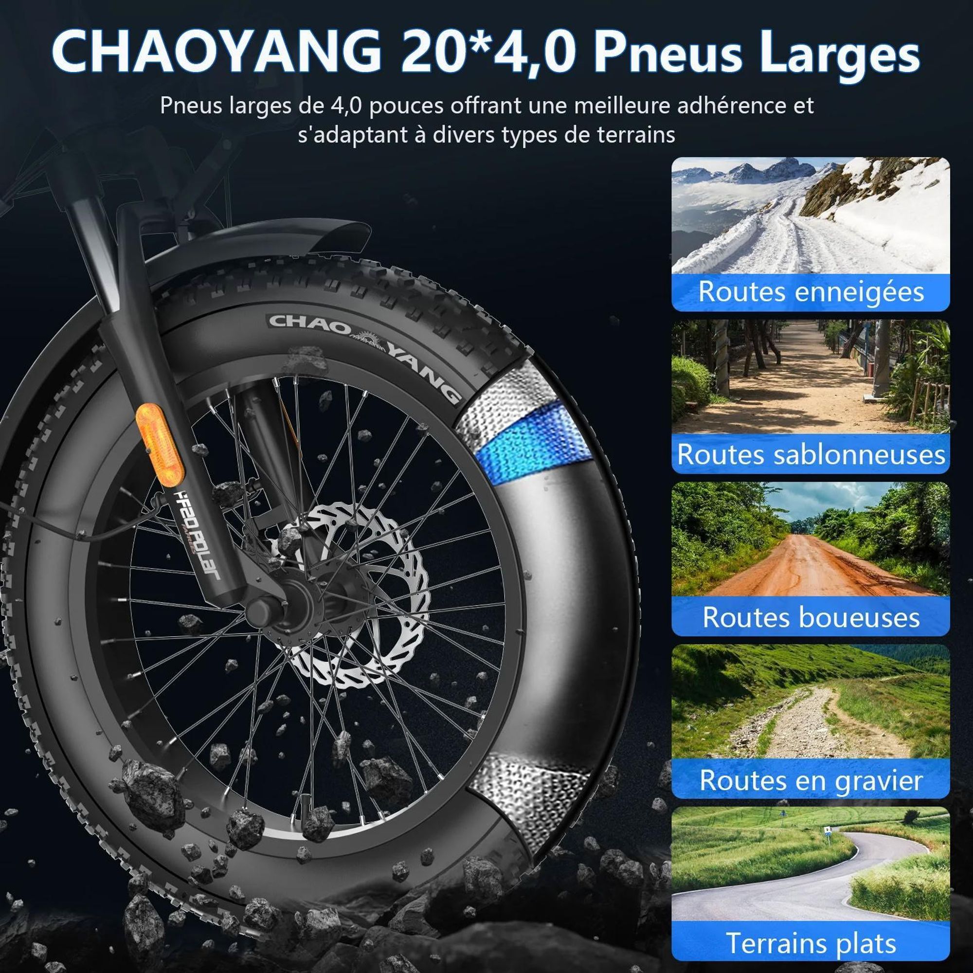 Vélo Électrique FAFREES FF20 Polar - Batterie 48V12*2AH 20" Frein à Disque Hydraulique - Gris Bleu