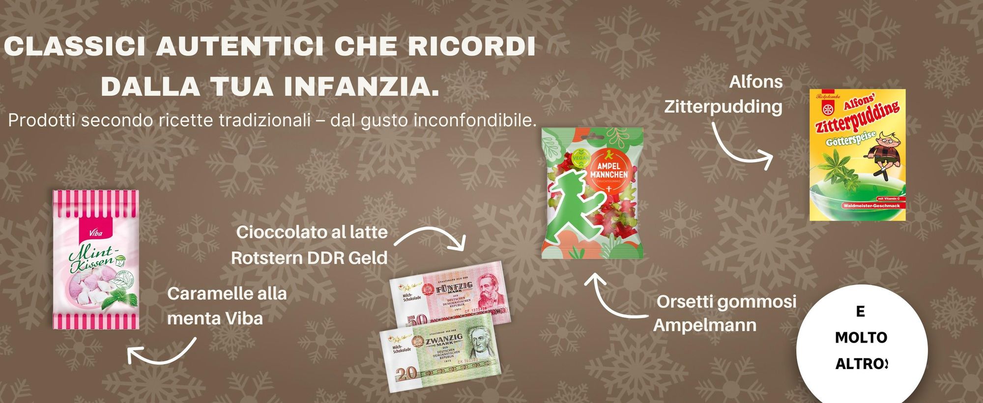 BOXILAND® Ostalgie DDR calendario avvento 2026, 24 dolci dell'Est, classici