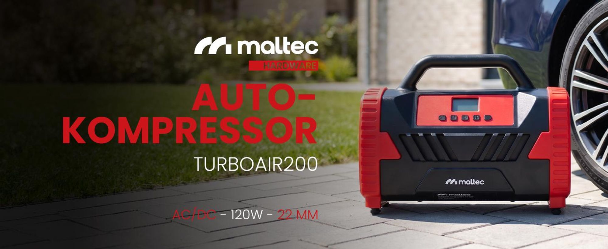 Autokompressor Digitaler Reifenfüller 150 PSI 12V/230V Luftpumpe mit LED für Auto Fahrrad Ball