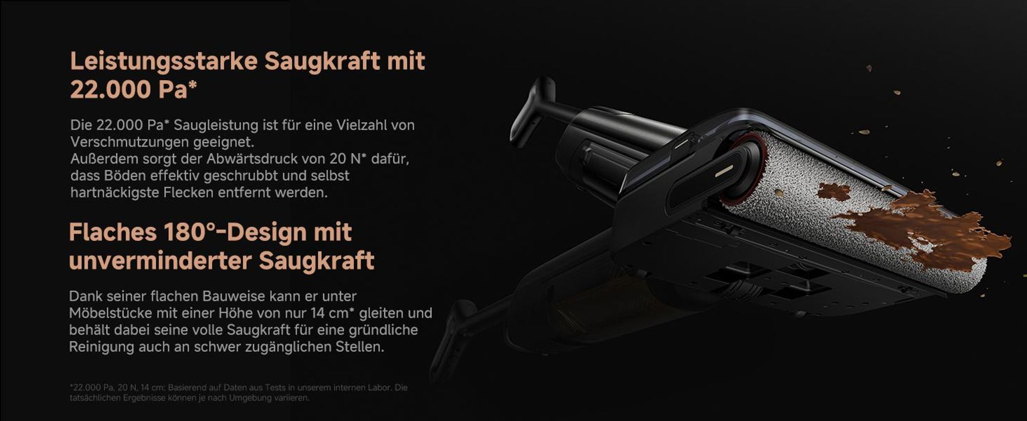 MOVA M50 Nass- & Trockensauger – 22.000 Pa, 450W, 46 min Laufzeit, Auto-Schmutzerkennung, 85 °C Selbstreinigung, 610 g Handgriff