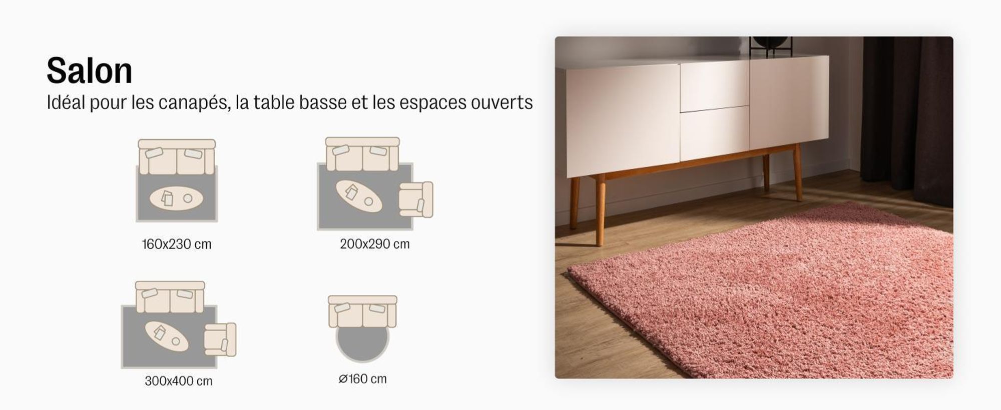benuta tapis de salon Soho Noir 200x290 cm tapis à poils longs tapis de salon rectangulaire antidérapant doux peluche shaggy moelleux