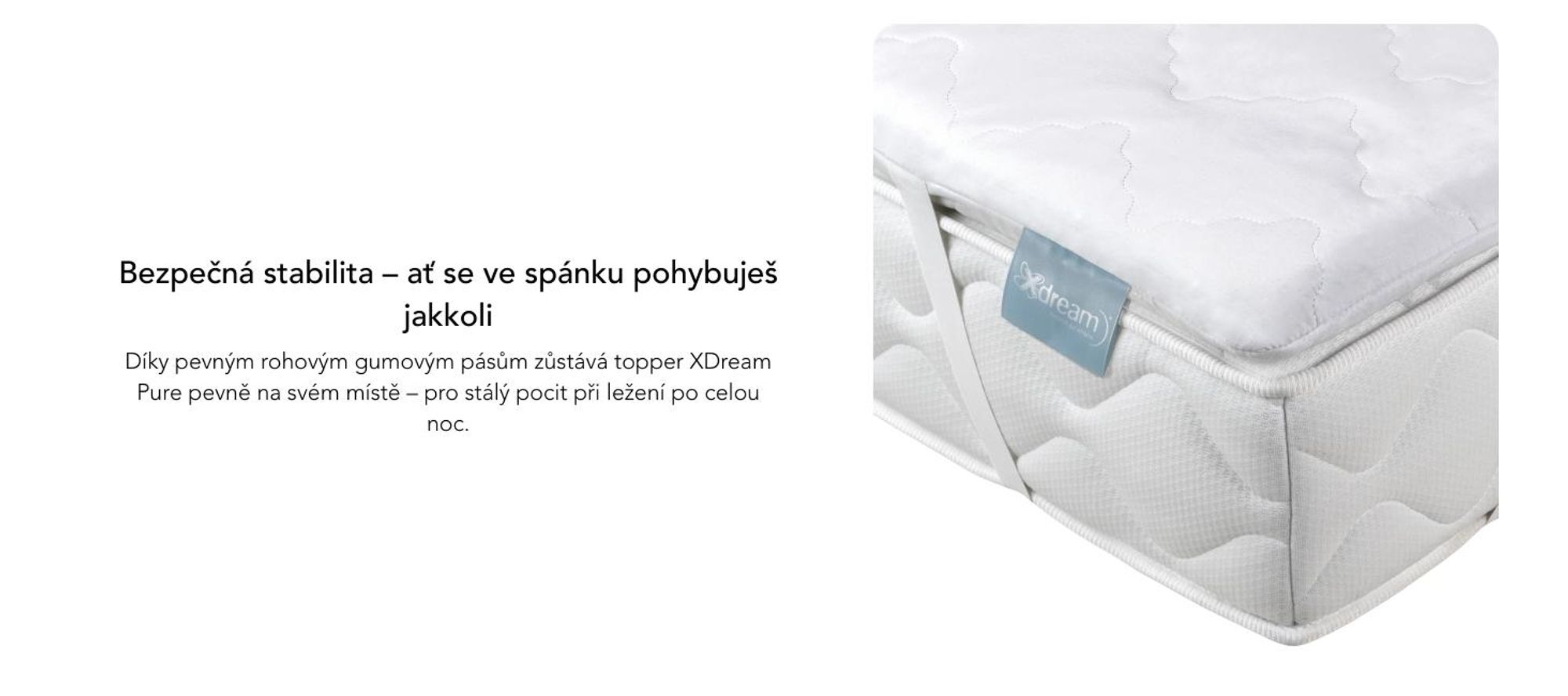 Ergonomický topper ze studené pěny | 80 x 200 | pro všechny matrace | XDREAM Pure matracový topper