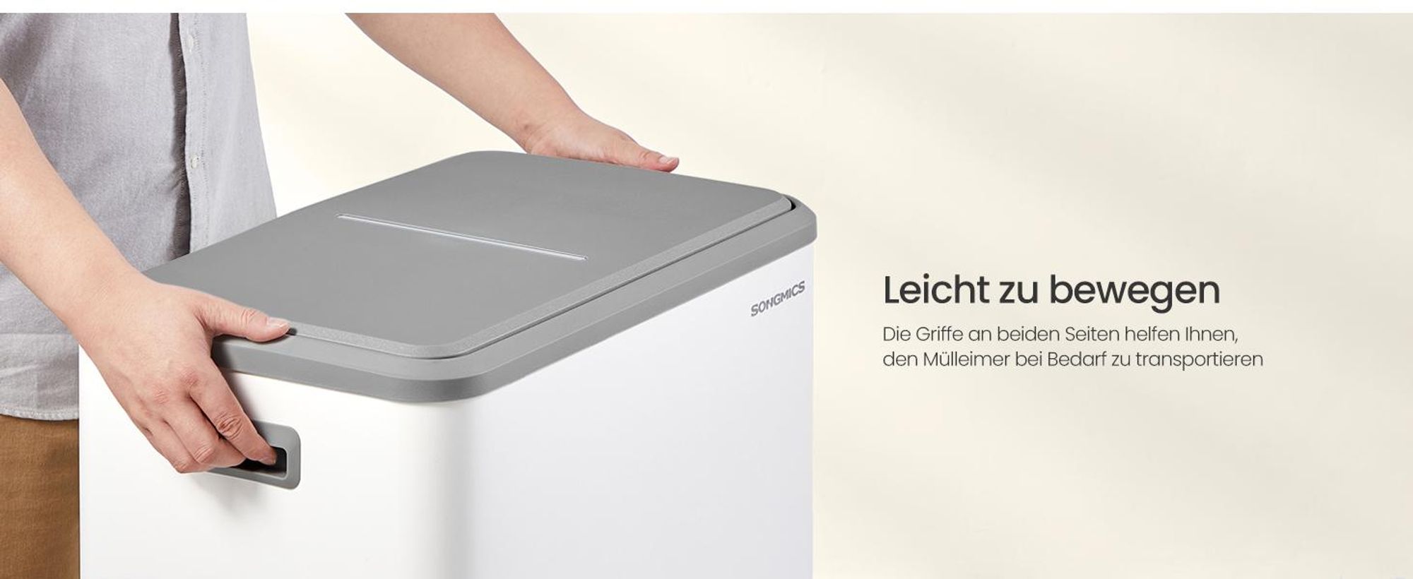Mülleimer Mülltrennsystem 2 x 30 L, 2 Fächer, Abfalleimer, Inneneimer, Edelstahl