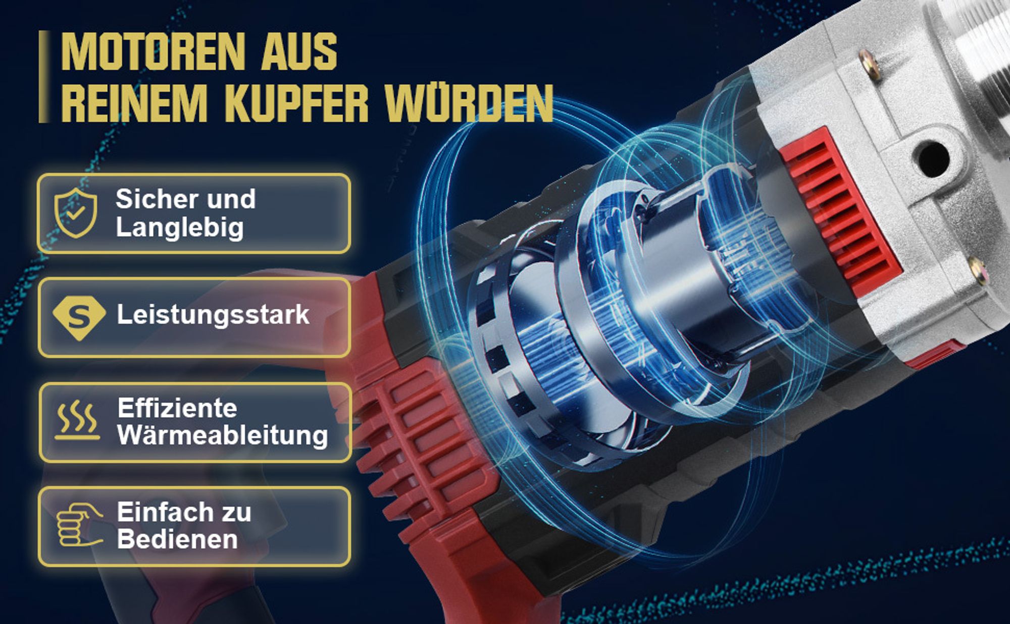 Betonrüttler 1800W mit 2m SCHLAUCHLÄNGE Elektro Betonverdichter 35mm Flaschenrüttler Rührwellendrehzahl 6000U/min Beton Rüttelflasche mit Tragegriff