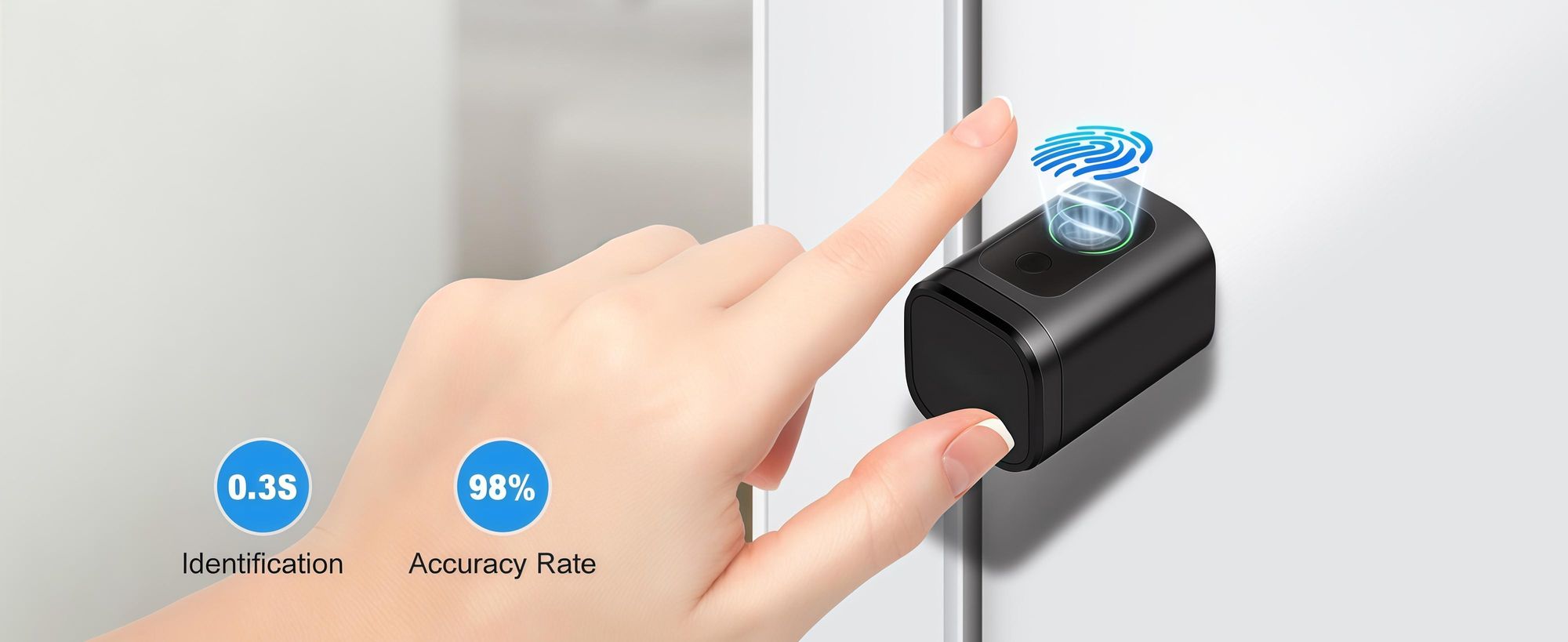 Smartes Türschloss Elektronischer Schließzylinder, Längenverstellbar (60-90mm) für Europrofil, 5-in-1 (Fingerabdruck, Tuya App, PIN, RFID, Schlüssel)