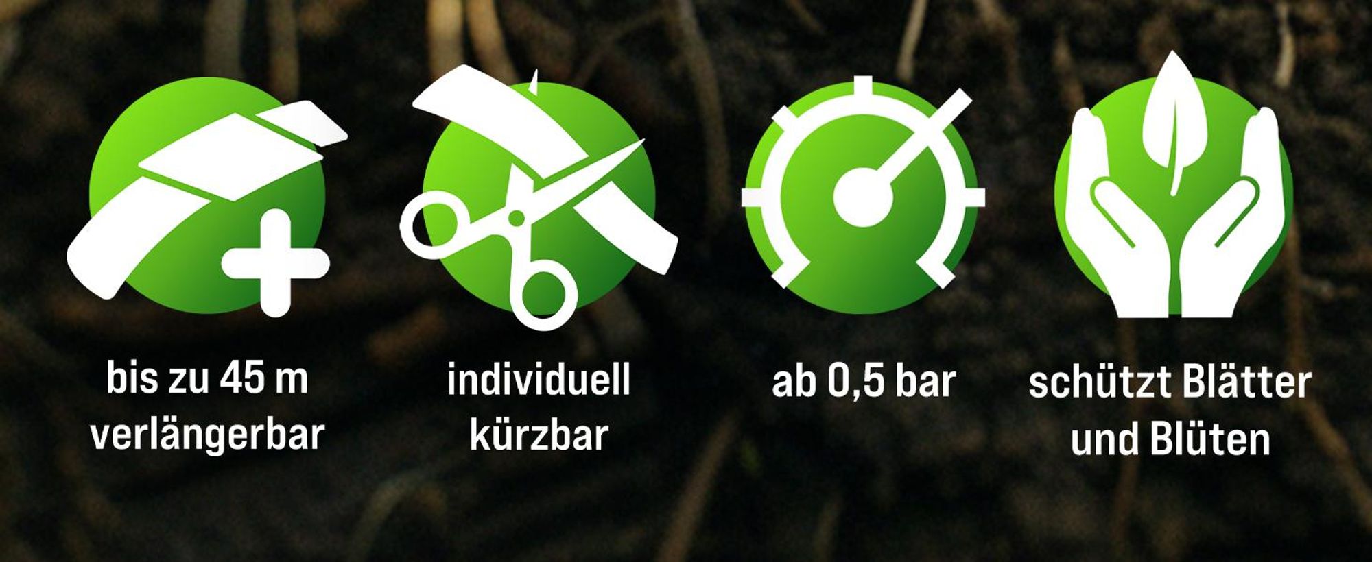 GARDEBRUK® Bewässerungsschlauch 15 m 1/2 Zoll T-Verbinder Ober- & Unterirdisch verlegbar Garten Perlschlauch Tropfschlauch Bewässerung