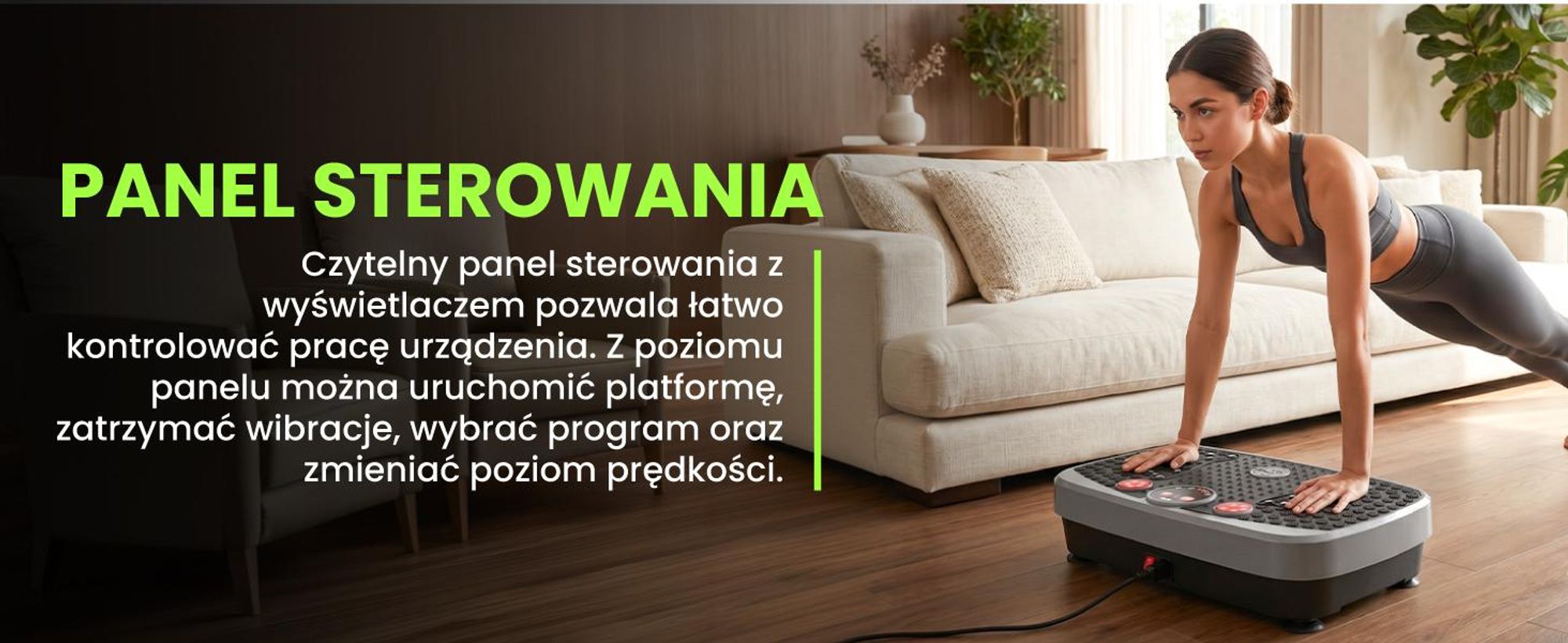 Platforma wibracyjna do ćwiczeń z 5 programami automatycznymi i głośnikami