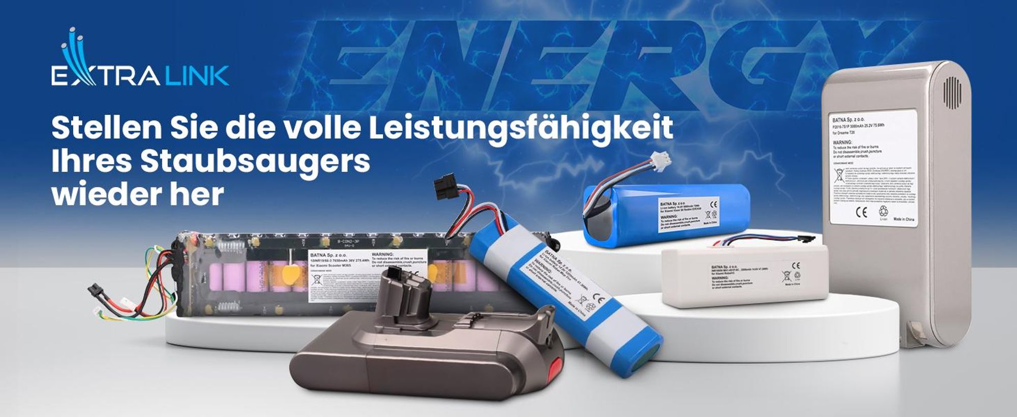 Extralink Akku für Staubsauger V15 Detect (Click-Typ) 25,2 V, 4000 mAh