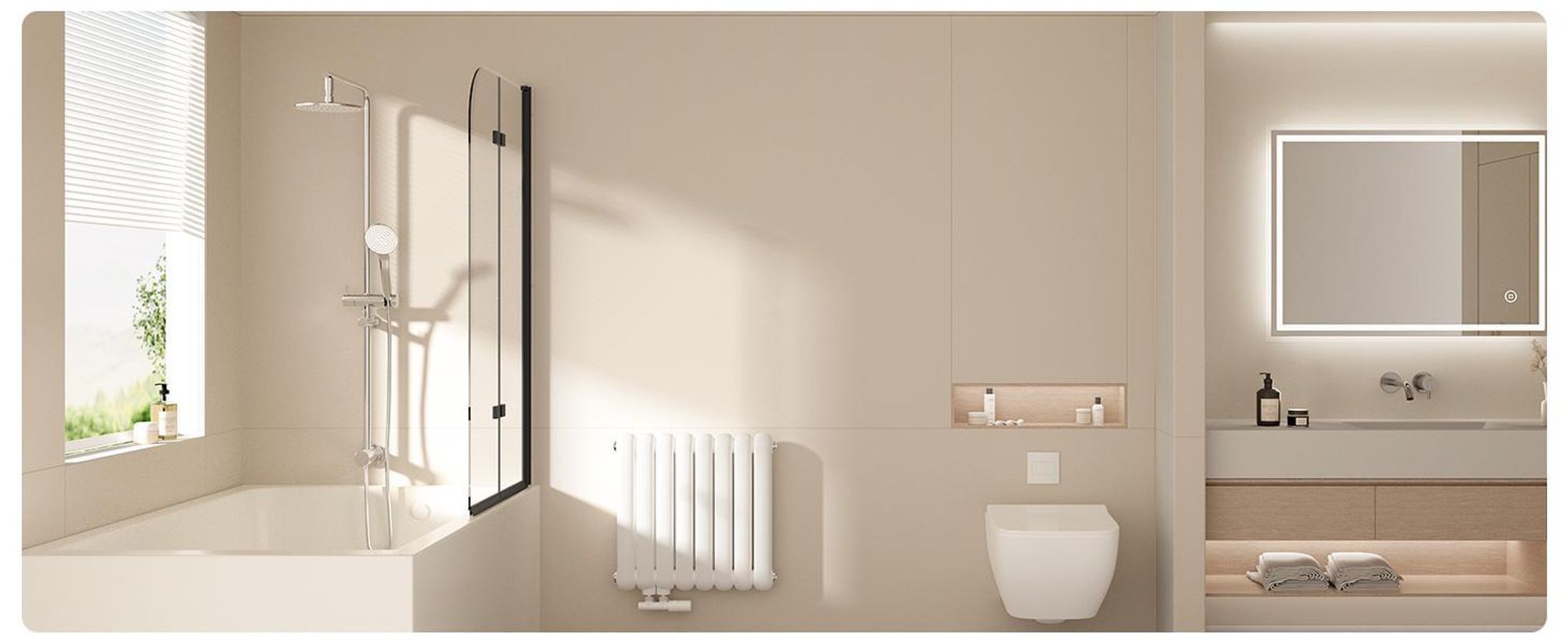 EMKE Paroi de douche 120x140cm, paroi de baignoire pliante, cadre noir mat, paroi de douche en NANO 6mm Easy Clean GLAS