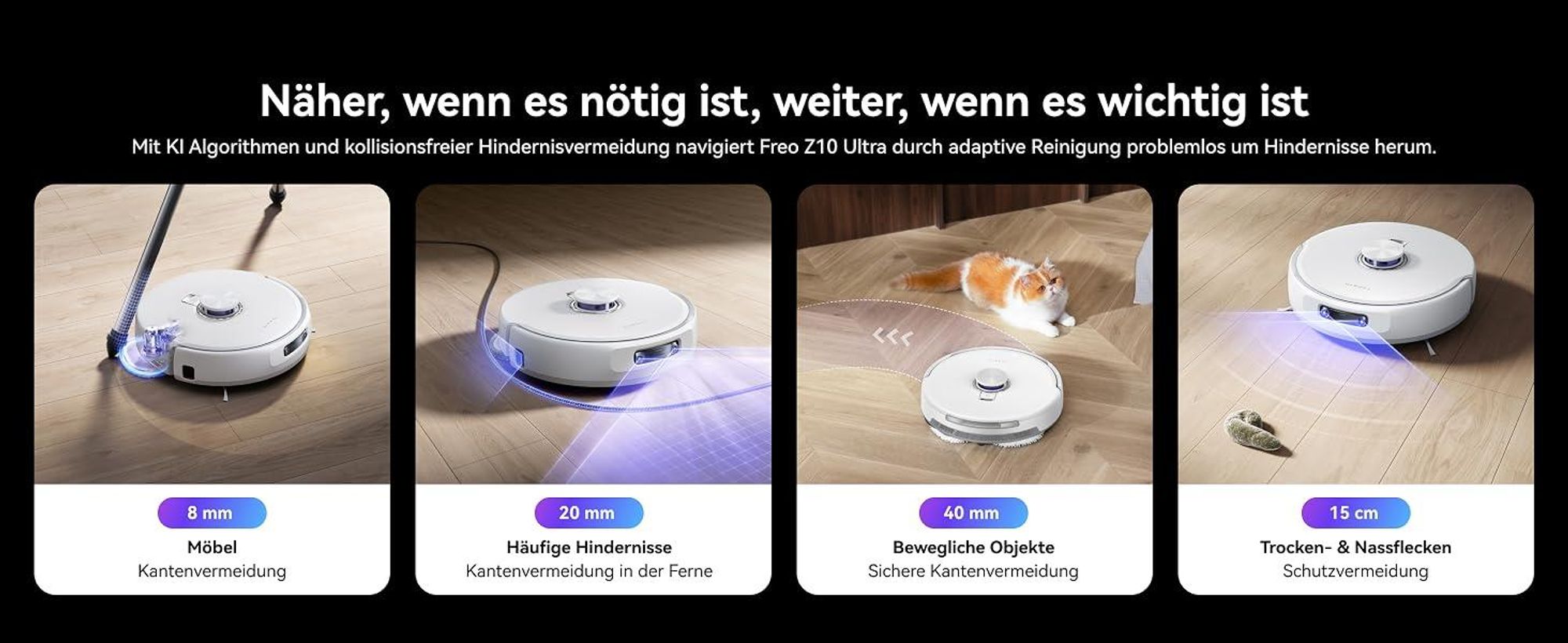 NARWAL FREO Z10 ULTRA (WHITE), Staubbeutel, Weiß, Rund, LED, Staubbeutel, Kunststoff