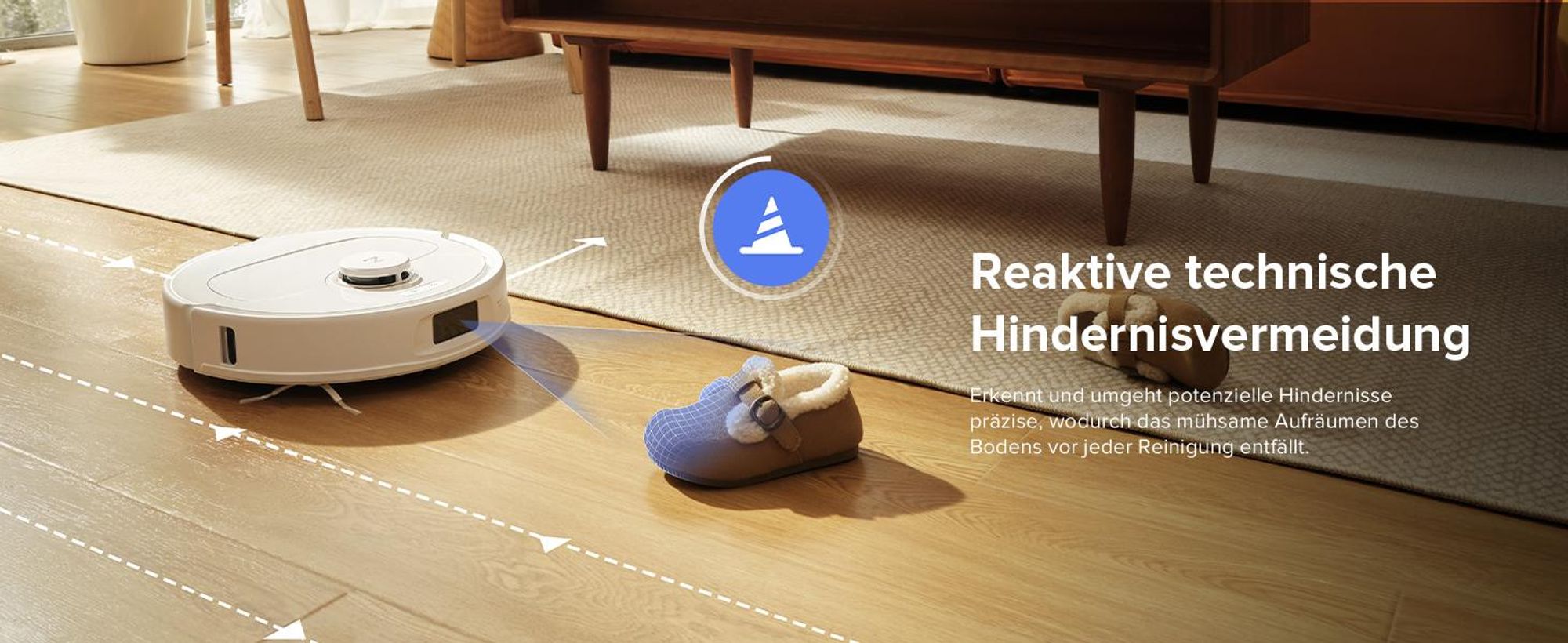 Roborock Qrevo Pro Saugroboter, 60°C-Heißwasser-Moppwäsche, FlexiArm Kantenreinigung, Hebarer Mopp, Teppichstrategie (Upgrade von Qrevo S ) Weiß