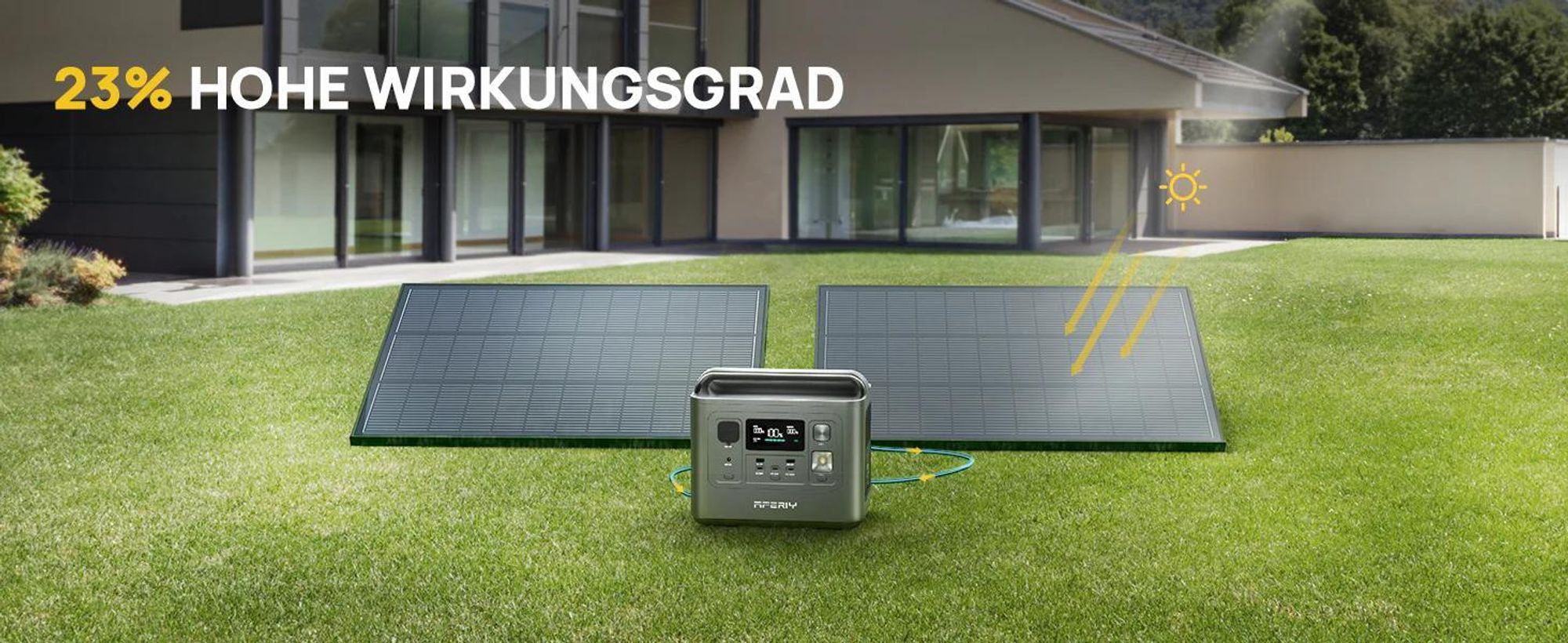 AFERIY 120W Solarpanel – Monokristallin, IP68, MC4 für Wohnmobil & Garten