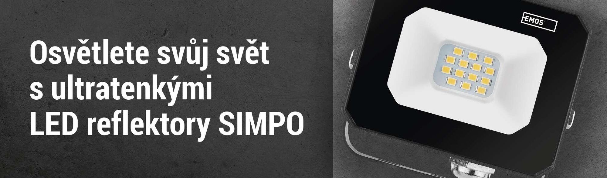 EMOS LED reflektor SIMPO 10 W, černý, neutrální bílá, ZS2213