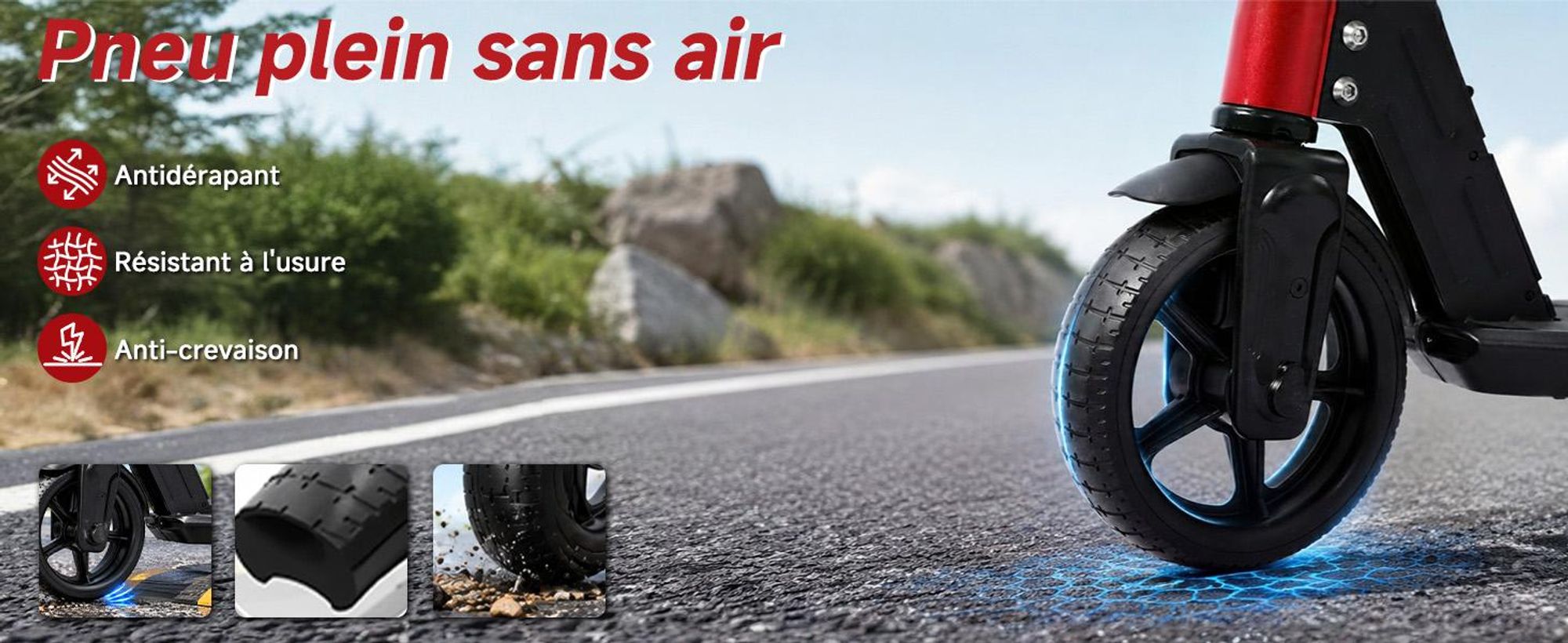 Trottinette électrique enfant 150W, E-Scooter enfant 16 km/h avec écran LED, lumières RGB, phare avant, double frein, pliable, pneus pleins 6,3 pouces