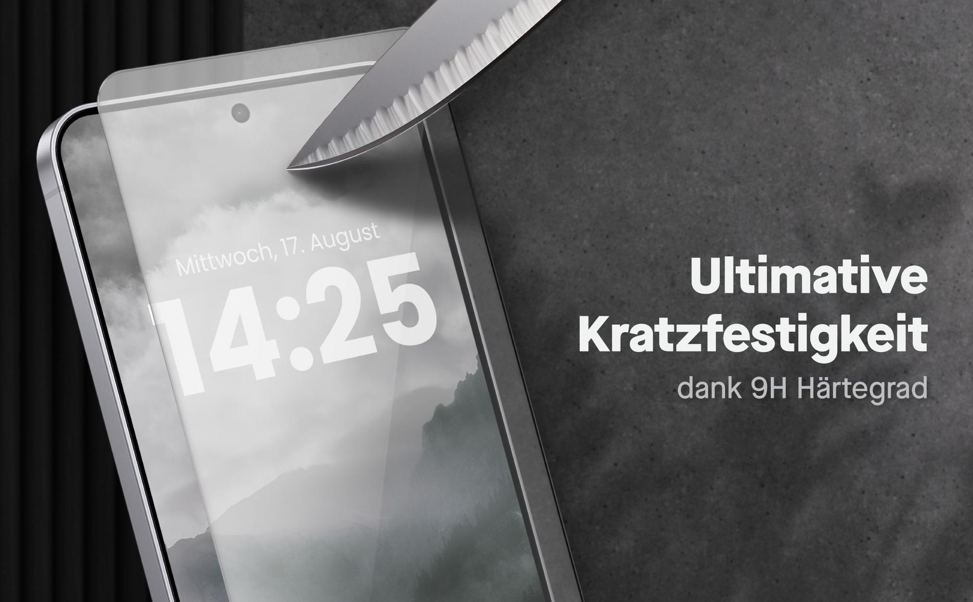Display Schutzglas Set für Samsung Galaxy A55 5G kompatibel mit allen gängigen Hüllen