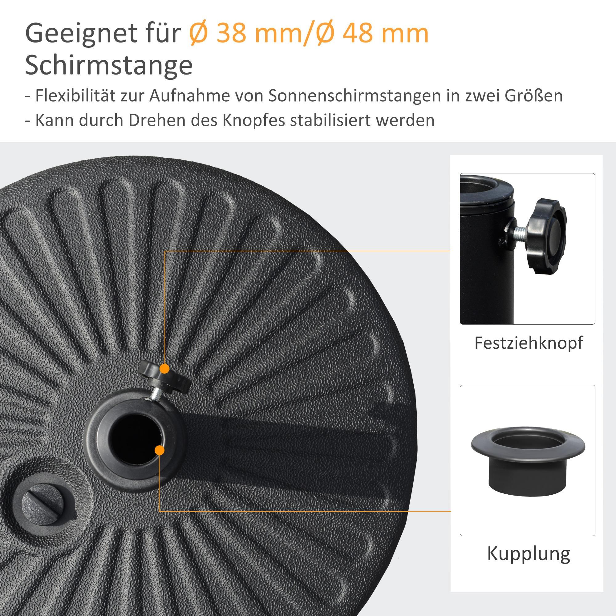 Sonnenschirm Schirmgewicht 48mm