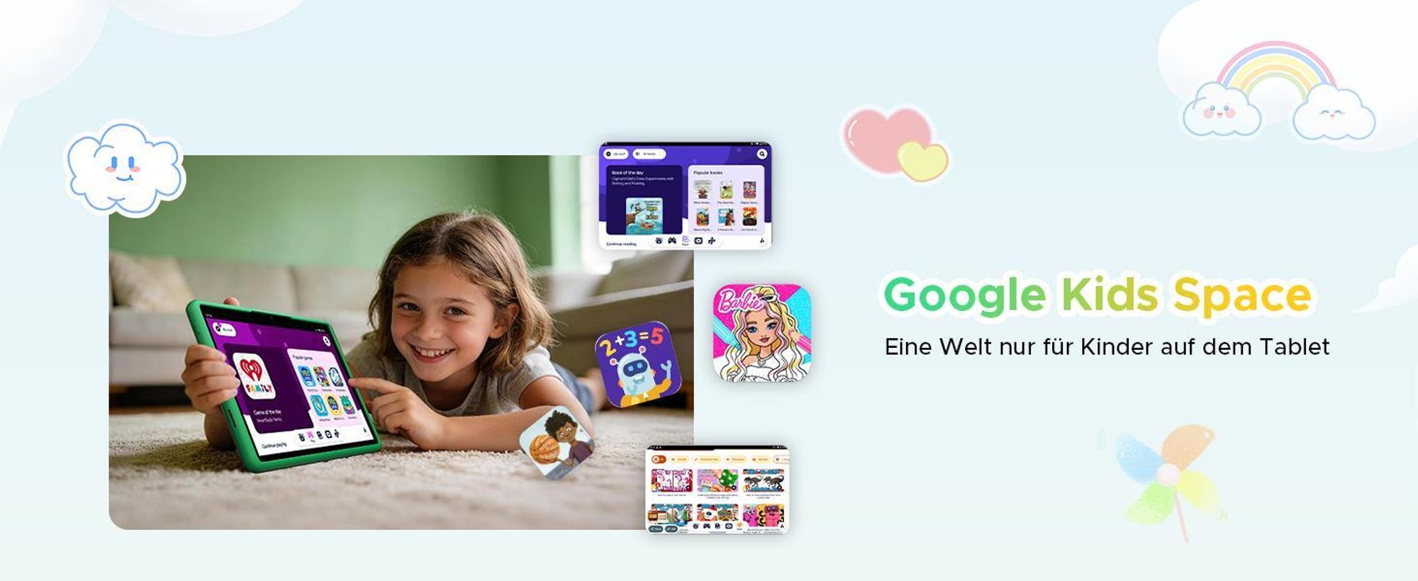 DOOGEE U11Kids 11" Tablet, Android 16,Gemini AI, 24(4+20)GB+128GB/2TB TF, 90Hz,8580mAh,WiFi Tablet für Kind mit Kindgerechte Hülle und Stift