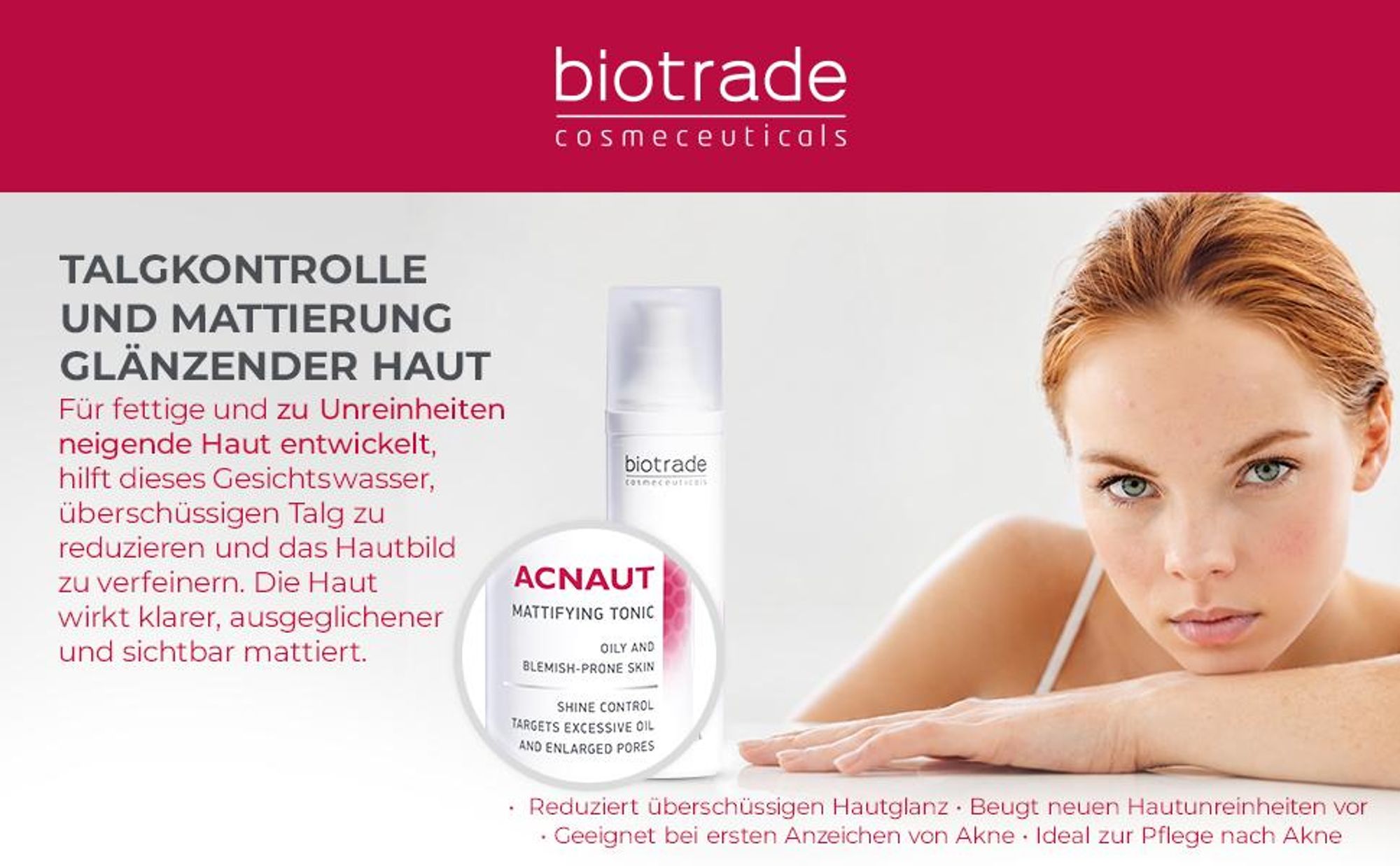 Aktivlotion für fettige und problematische Haut Acnaut 60ml