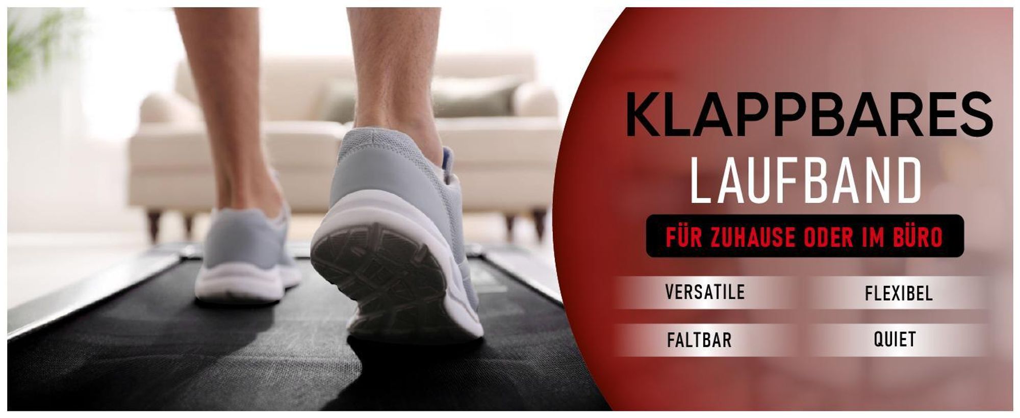 Walden F2600 Laufband 2 in 1 Walking Pad klappbar bis 10 kmh Untertisch Elektrisch Gehgerät Home Office Leise Fernbedienung LCD Display Belastbar 110k