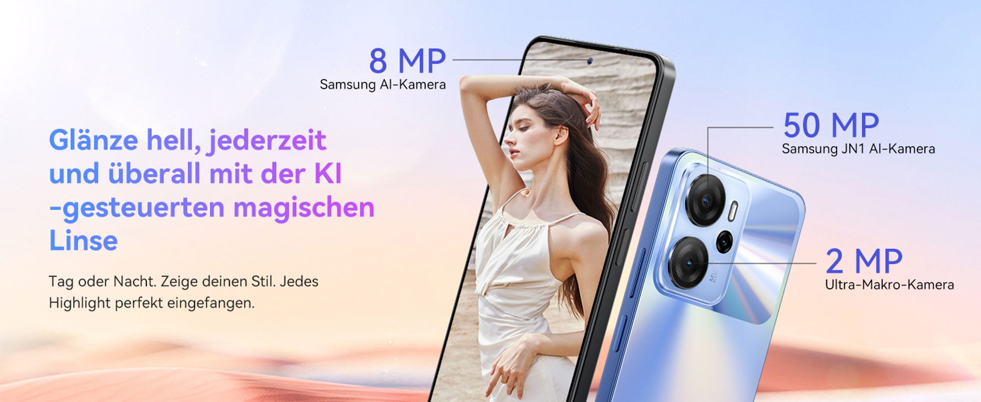 TIGER 13 5G AI Smartphone Ohne Vertrag, 6.67" Dual SIM Handy, 24(8+16)GB RAM+256GB ROM/2TB, 50MP AI Kamera, 5000 mAh/NFC,4K Video Recording