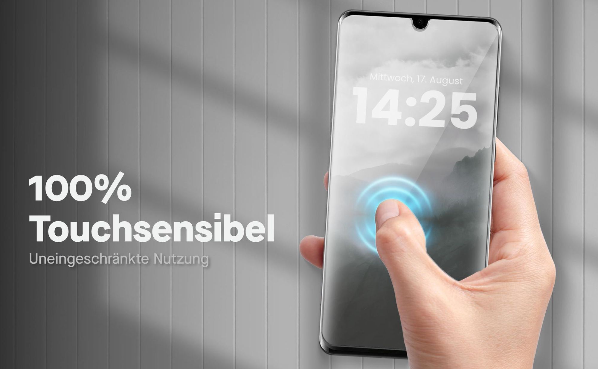 Zweierpack Displayschutzglas für Huawei P30 - Resistent gegen Fingerabdrücke
