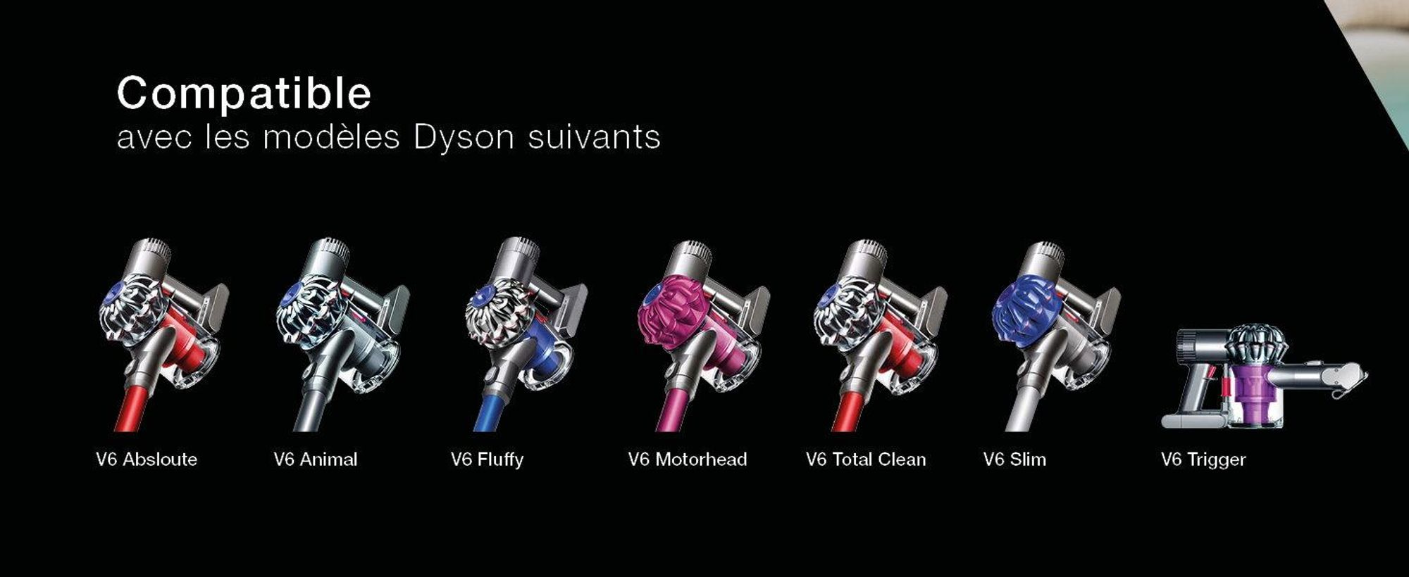 CELLONIC 1x Batterie pour Aspirateur Compatible avec Dyson V6, V6 Baby Child, V6 Baby plus Child, V6 - (2000mAh, 21.6V)
