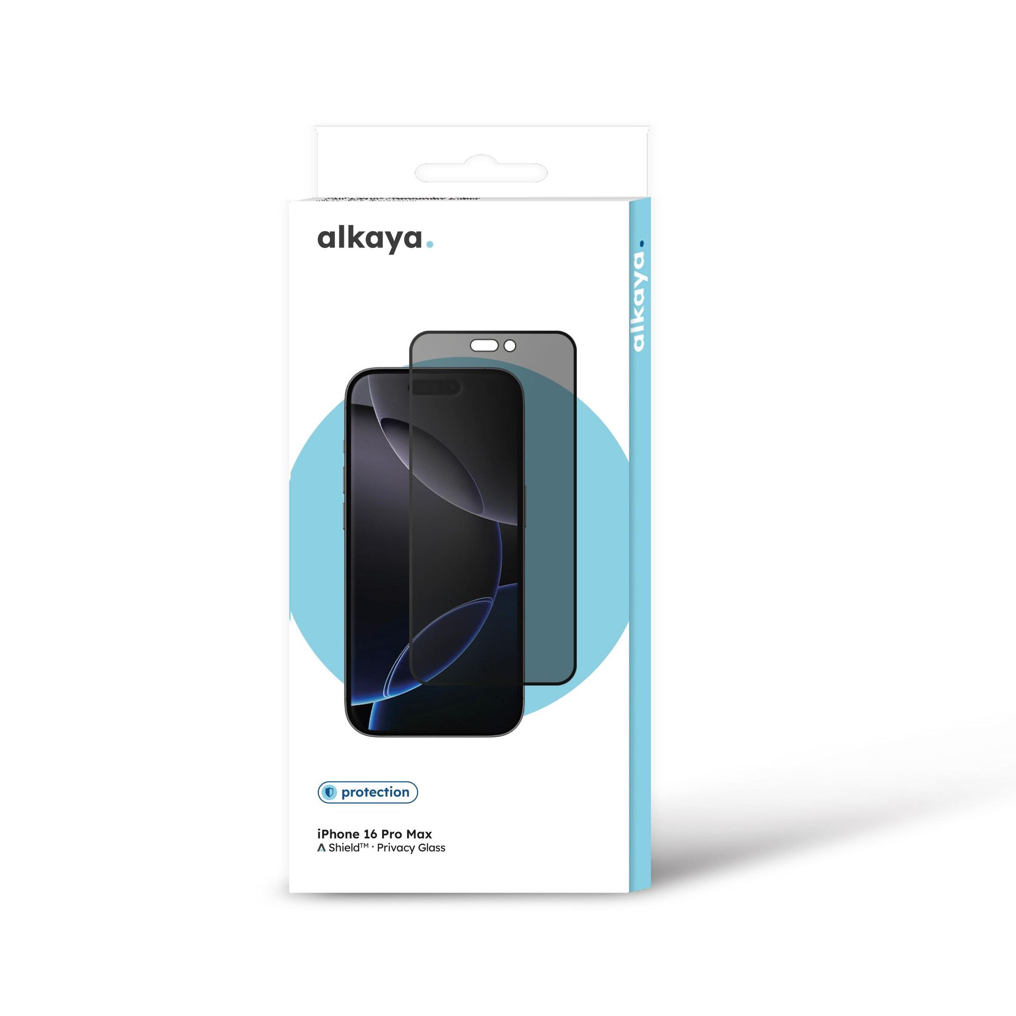 alkaya. iPhone 16 Pro Max Displayschutzglas Privacy, Panzerglas, Schutzfolie