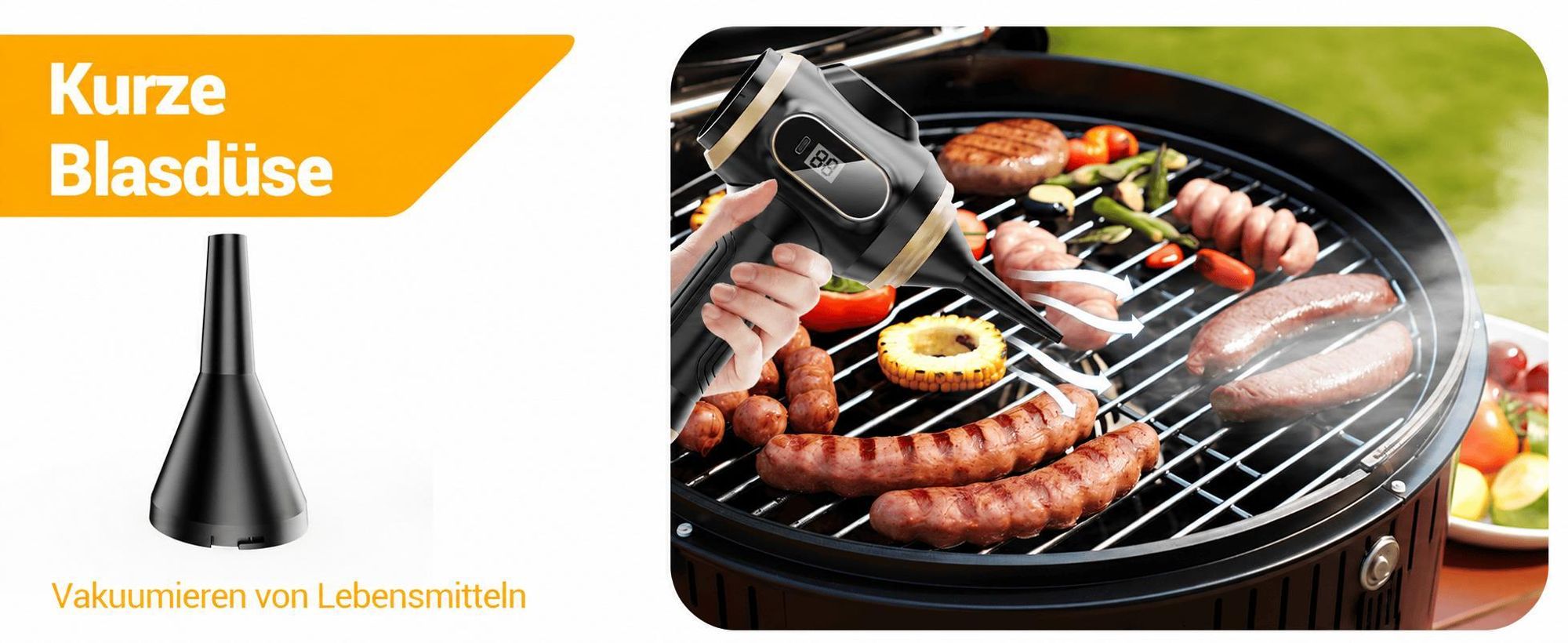 17000Pa 120W Autostaubsauge, Handstaubsauger Akku Kabelloser, Bürstenloser Motor, HEPA Filter, USB-C, Saugen & Blasen