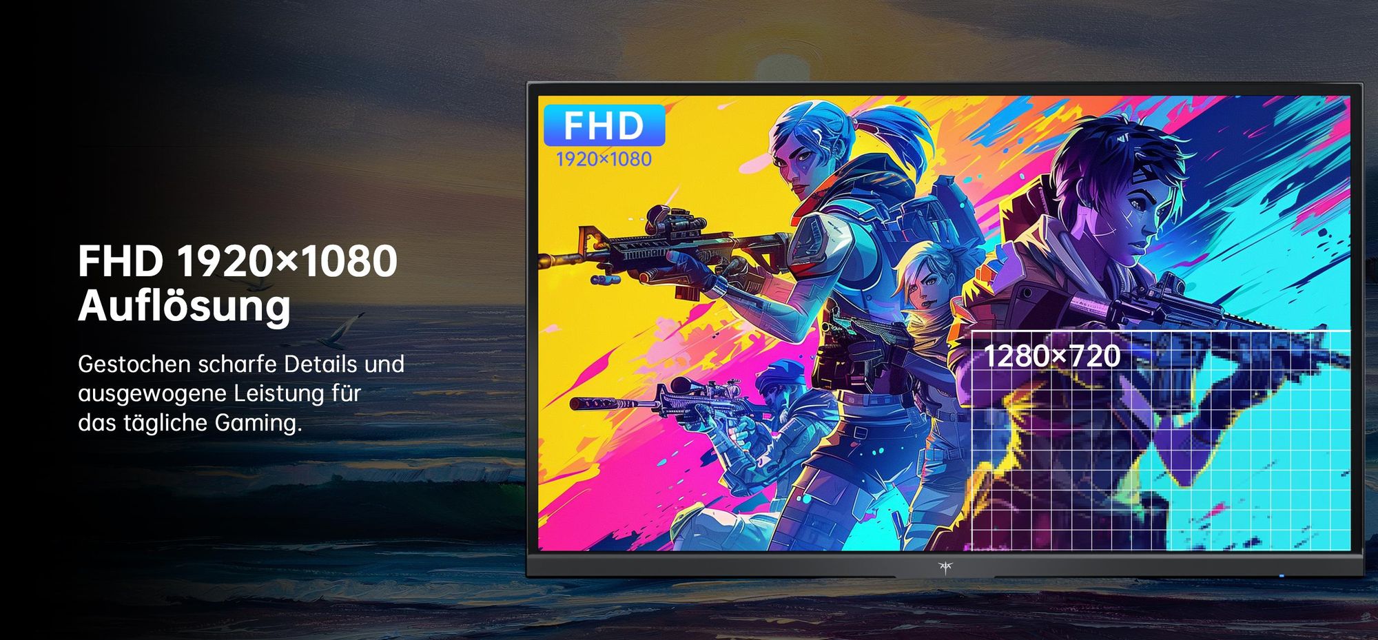 KTC H24B9S-2 Gaming Monitor 23,8 Zoll Full HD 144Hz Fast IPS HDMI VESA Flicker-Free Low Blue Light