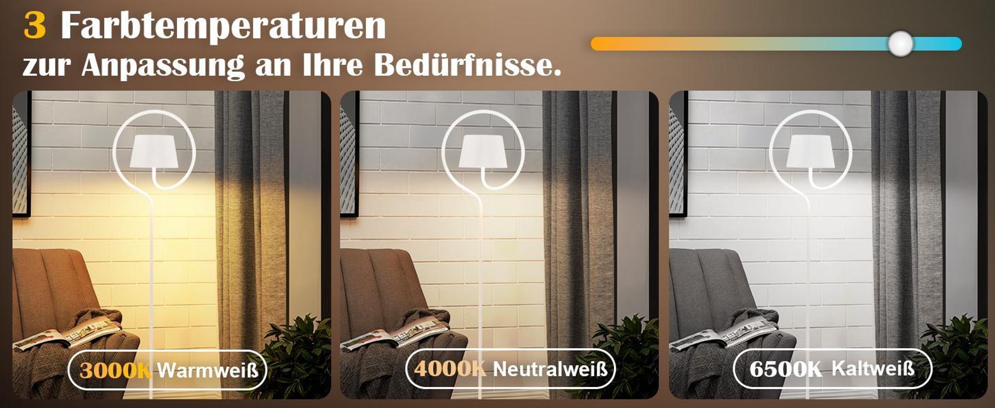 ZMH Outdoor Solar Stehlampe Dimmbar 120cm: LED Stehleuchte Wohnzimmer mit USB-C Aufladbar Akku Weiß Kabellose Standleuchte 3000K-6500K Höhenverstellbar für Schlafzimmer Büro Garten Terrassen