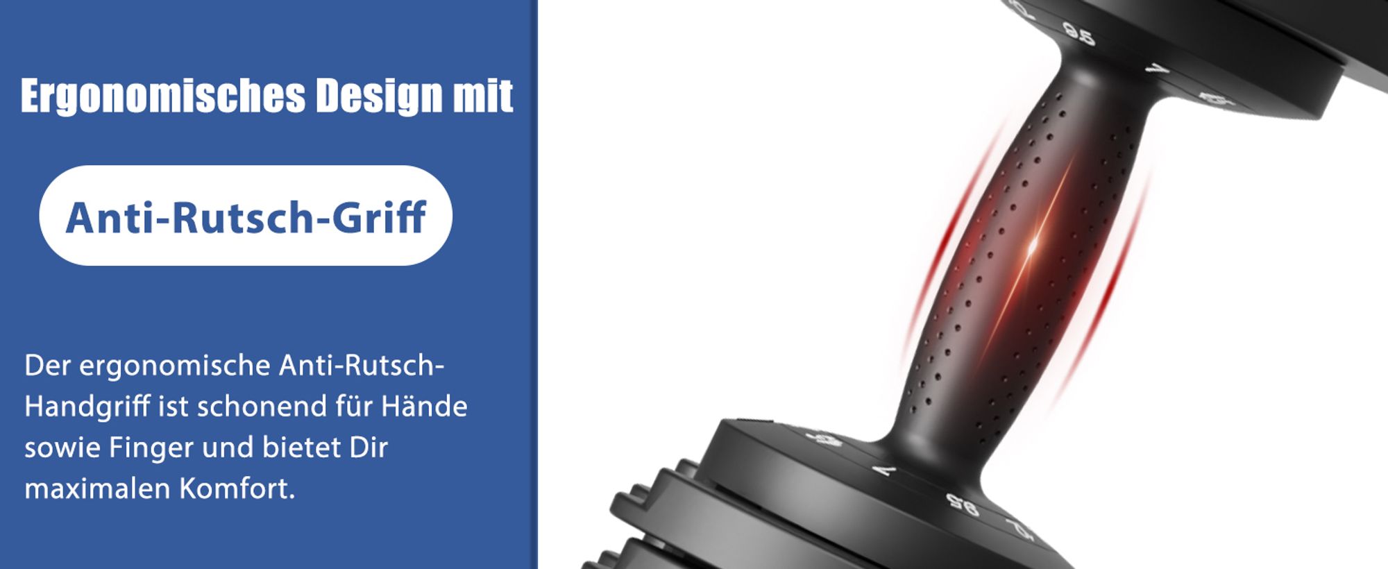 DH Fitlife Verstellbare Hanteln 12kg x 2, Platzsparende Kurzhanteln mit 5 Gewichtsstufen (2-12kg), 2er Set für Fitness und Körpertraining