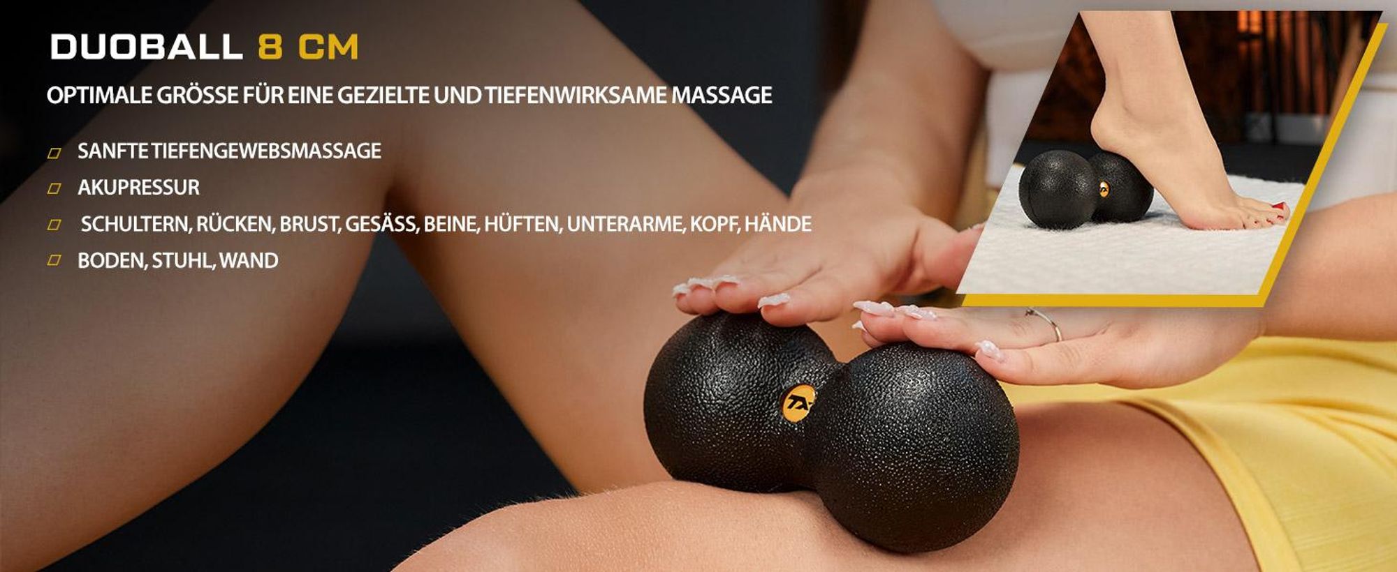 TREX SPORT Faszienrolle Massageball 3er Set TX-035EPS | EPP Massagerolle, Massagebälle | Triggerpunkt, Rückenmassage, Selbstmassage, mit Tragetasche