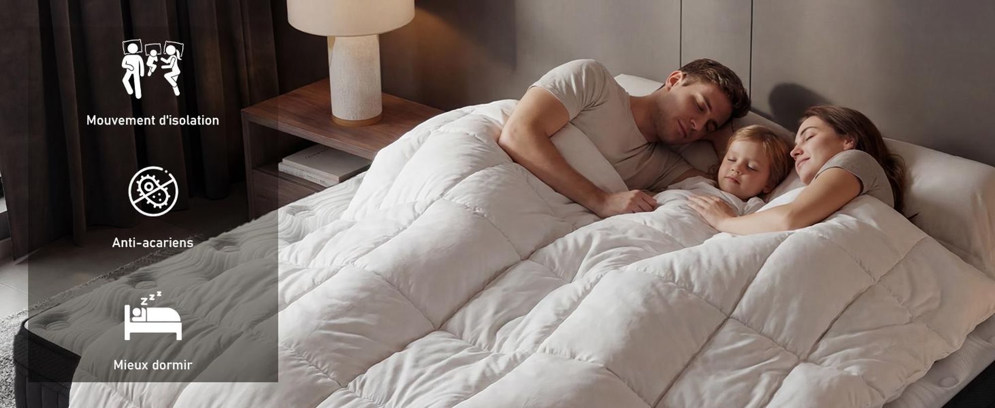DEWINNER Matelas Hybride 160x200x25 cm, Mousse à Mémoire de Forme et Ressorts Ensachés Indépendants, Isolation des Mouvements, 7 Zones de Confort