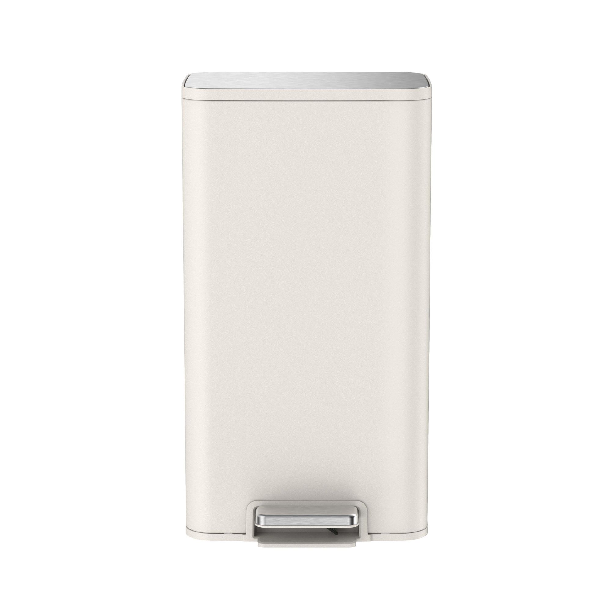 EKO - Marina Poubelle à pédale 30 litres - Acier inoxydable Plastique - Blanc crème