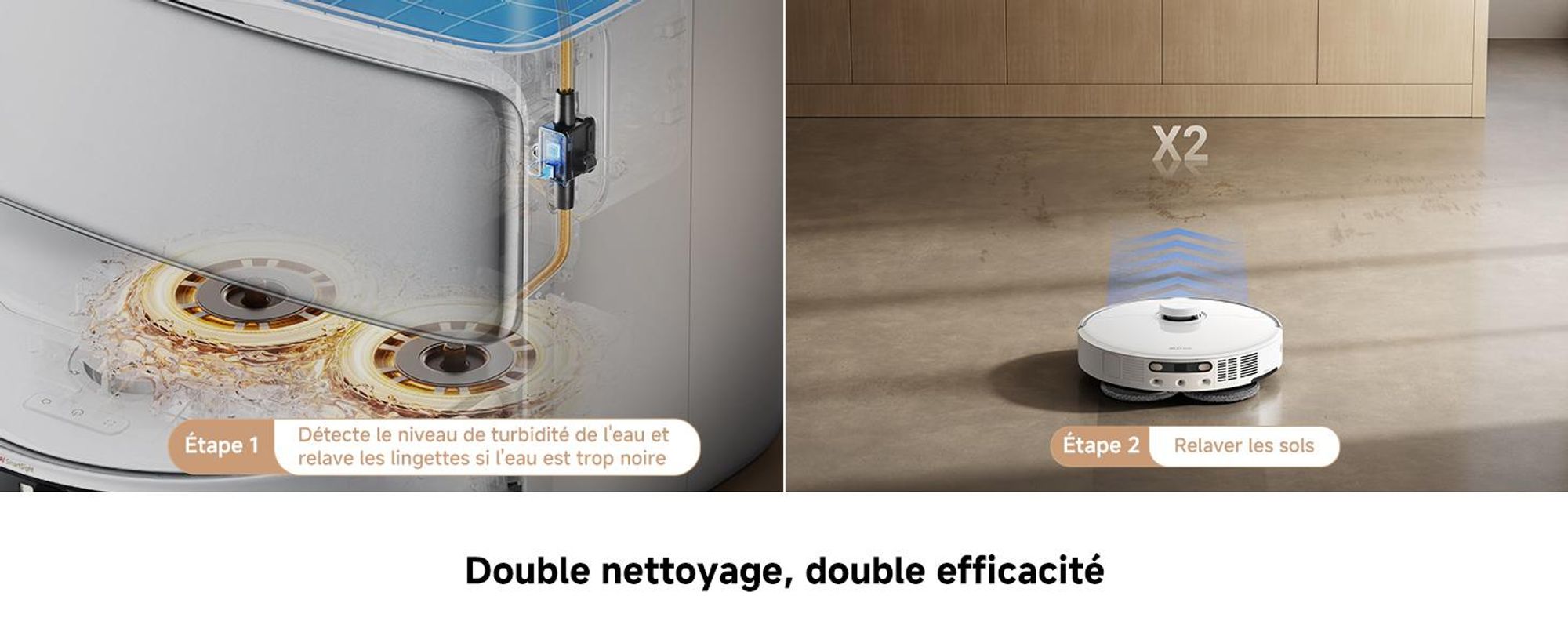 MOVA P50 Pro Ultra – Robot aspirateur et laveur, 19 000 Pa, lavage automatique des serpillières à 75 °C, vidage automatique